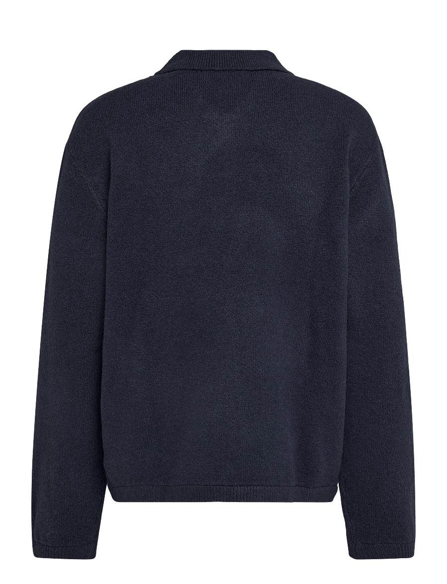 Levi's® - BOULDER COLLARED HALF ZIP NAVY - long-sleeved knitted polos - blues - 2