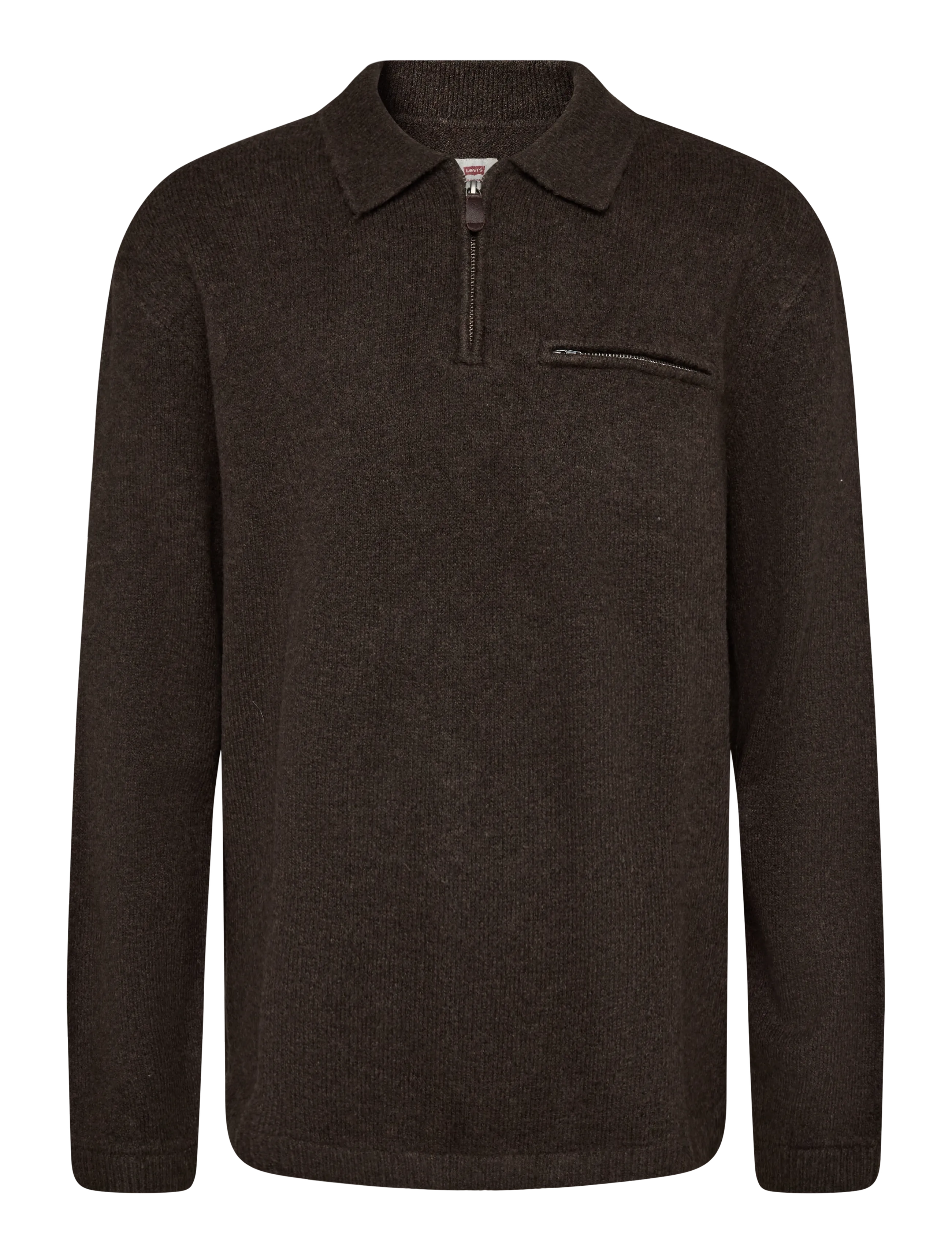 Levi's® - BOULDER COLLARED HALF ZIP HOT - pikkade varrukatega kootud polod - neutrals - 1
