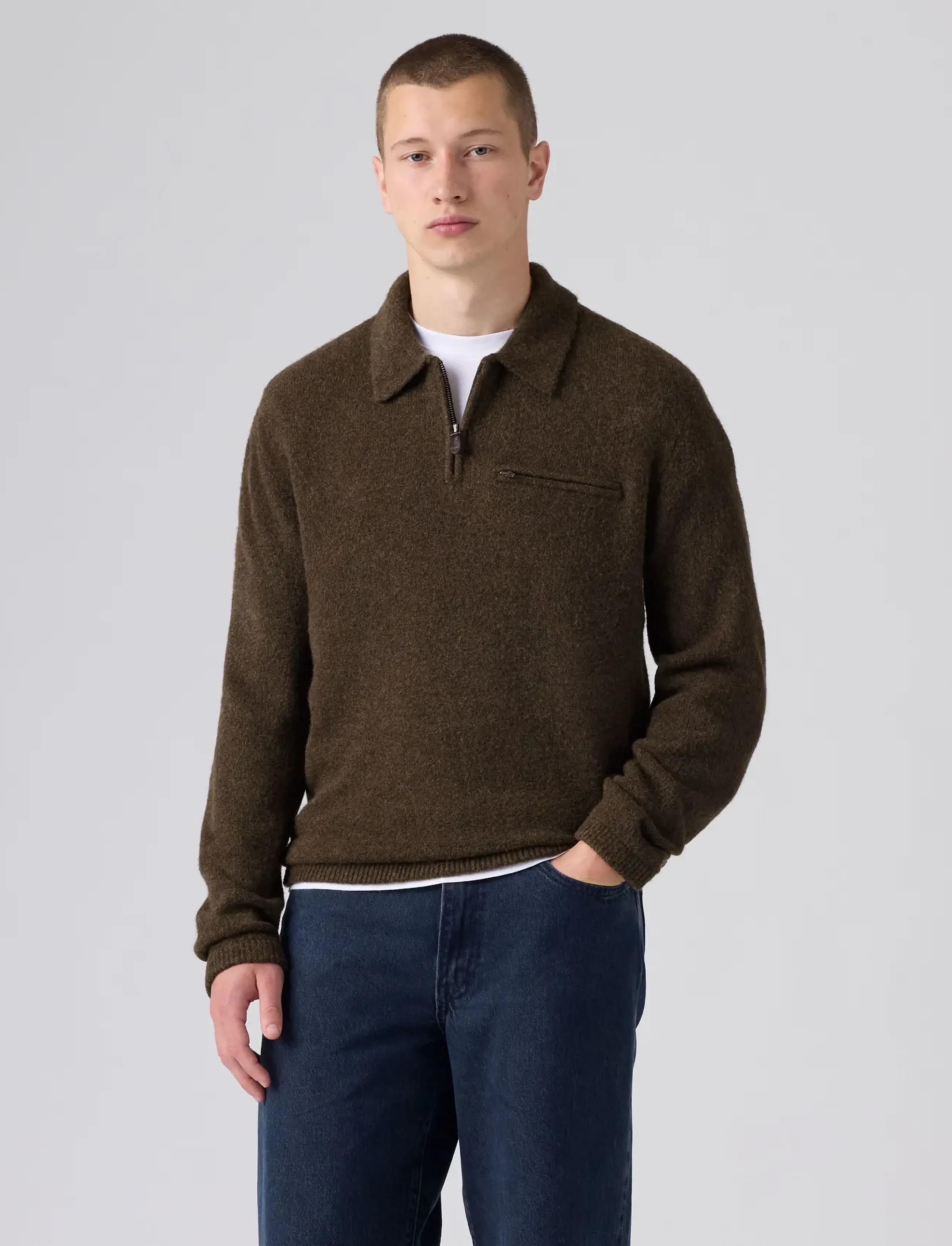 LEVIS ® Boulder Collared Half Zip Hot t-shirts herr – bild 2
