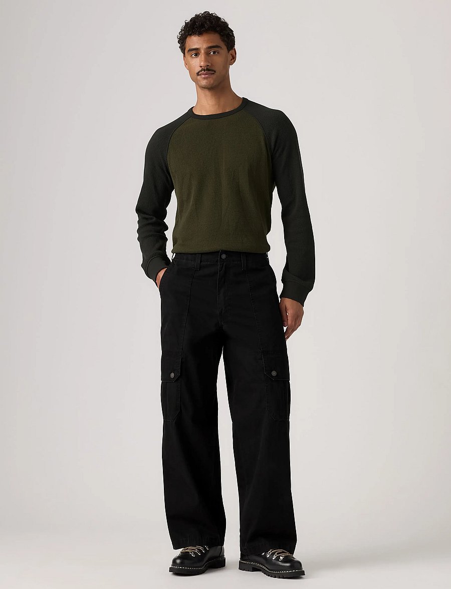Levi's® - EXTRA BAGGY CARGO MINERAL BLAC - cargohosen - blacks - 3