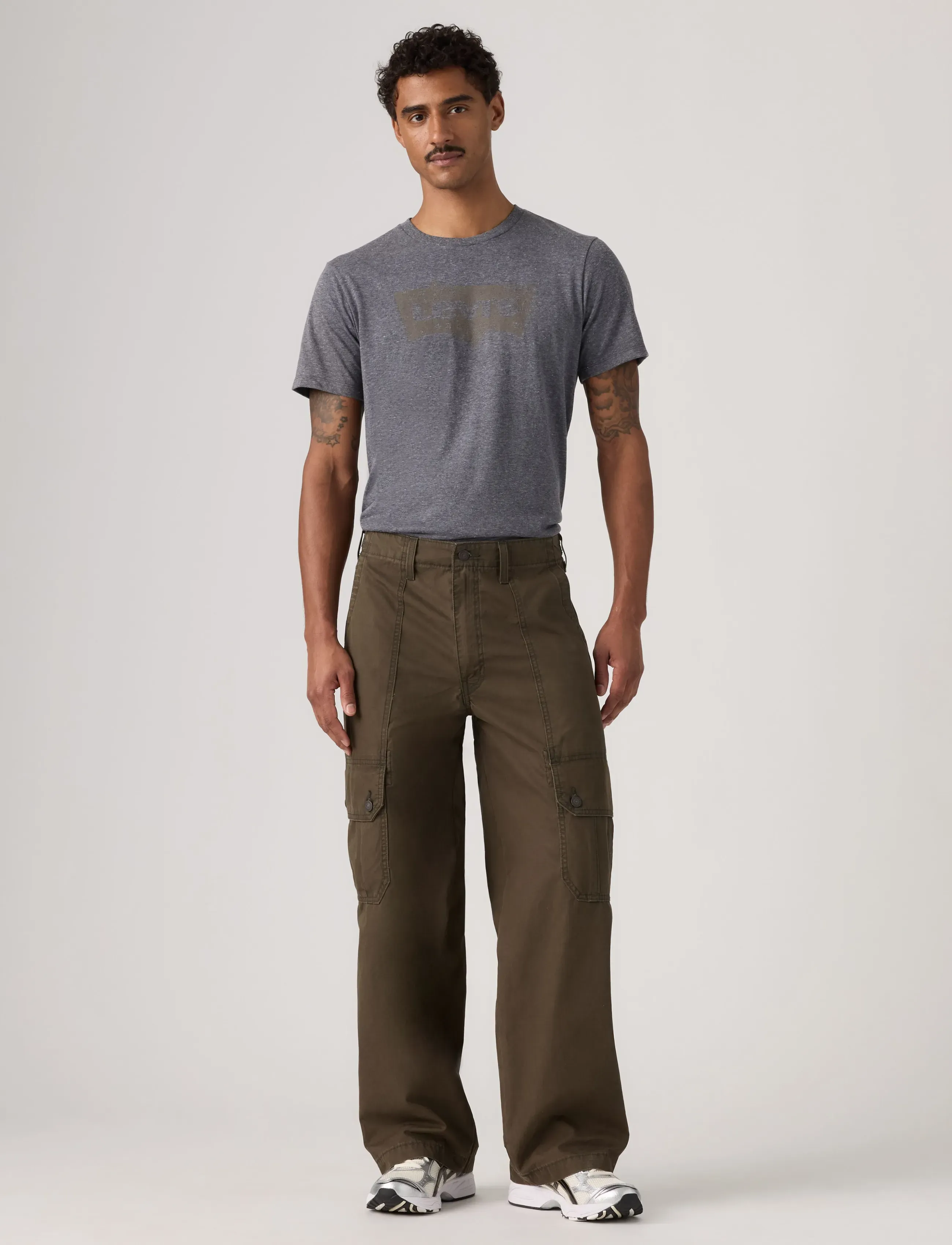 Levi's® - EXTRA BAGGY CARGO KOMODO GREEN - cargobukser - browns - 5