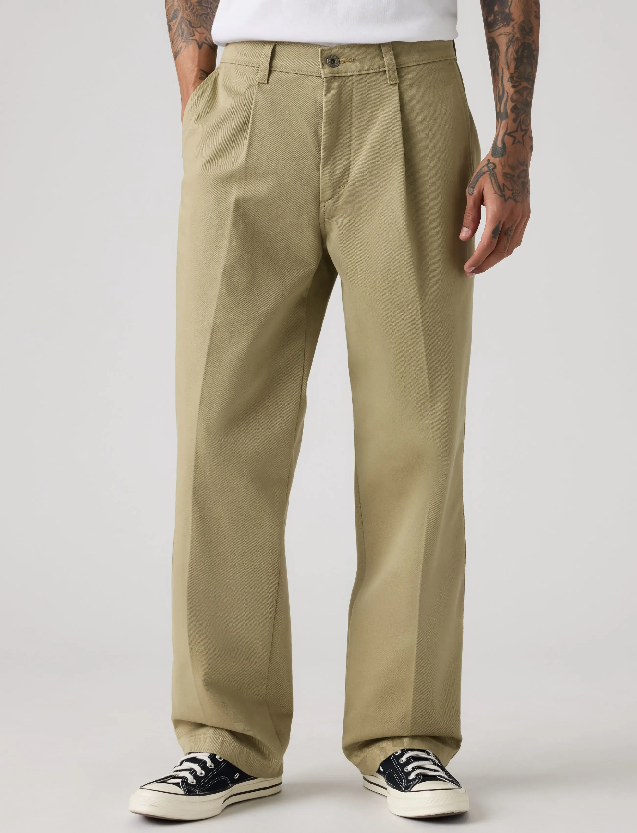 Levi's® - LOOSE PLTD WORK CHINO TREE HOU - chino's - tans - 5