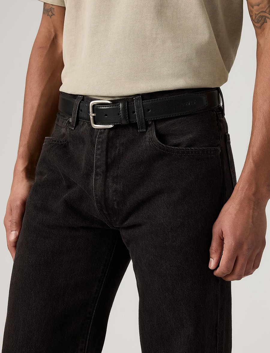 Levi's® - FINN FEATHER EDGE BELT CAVIAR - klassiske bælter - blacks i - 0