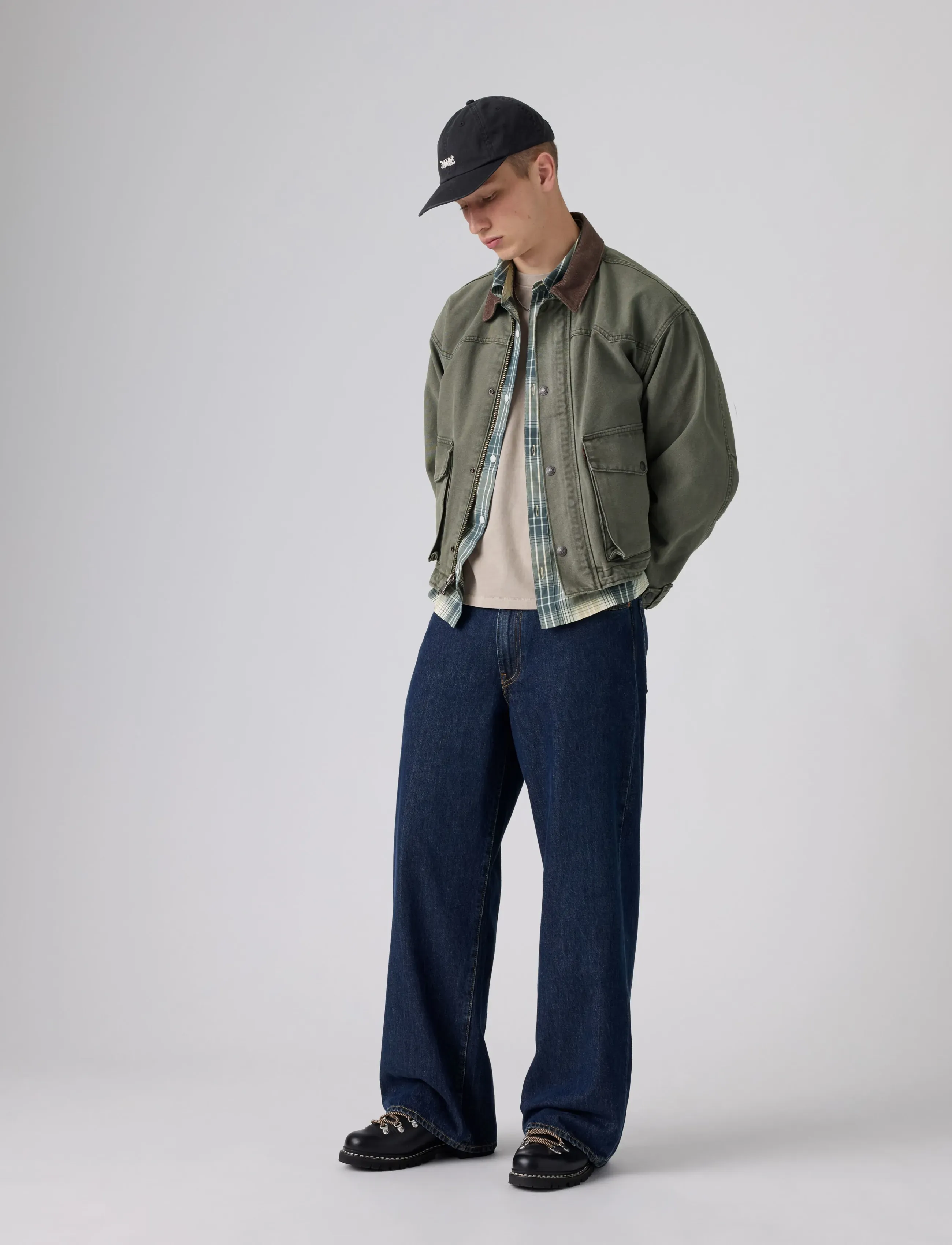 Levi's® BAGGY WIDE LEG WISH AWAY - Streetwear - DARK INDIGO - FLAT FINISH / navy