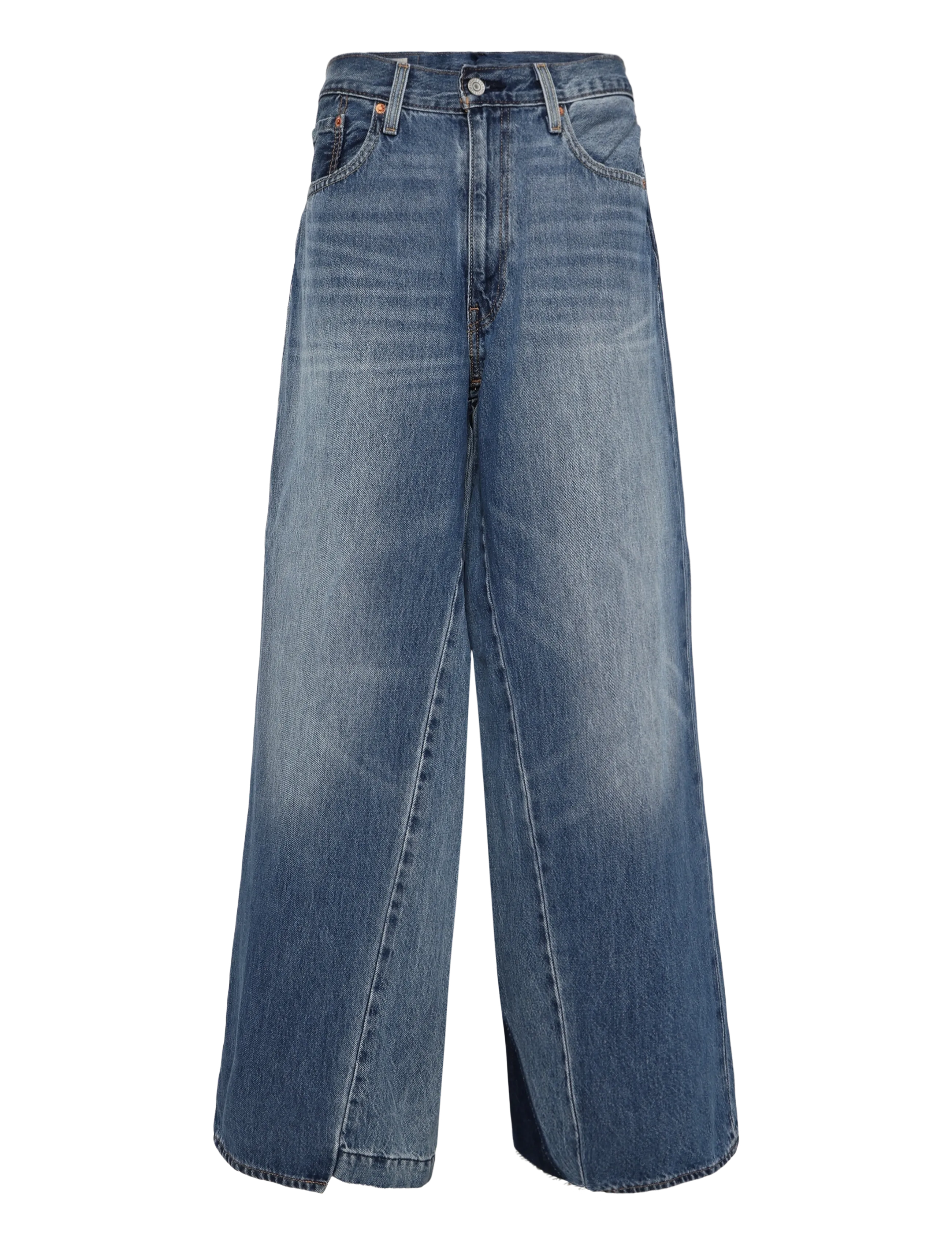 Levi's® BAGGY WIDE LEG RAIN ALL DAY - Weite Jeans - MED INDIGO - WORN IN / blue