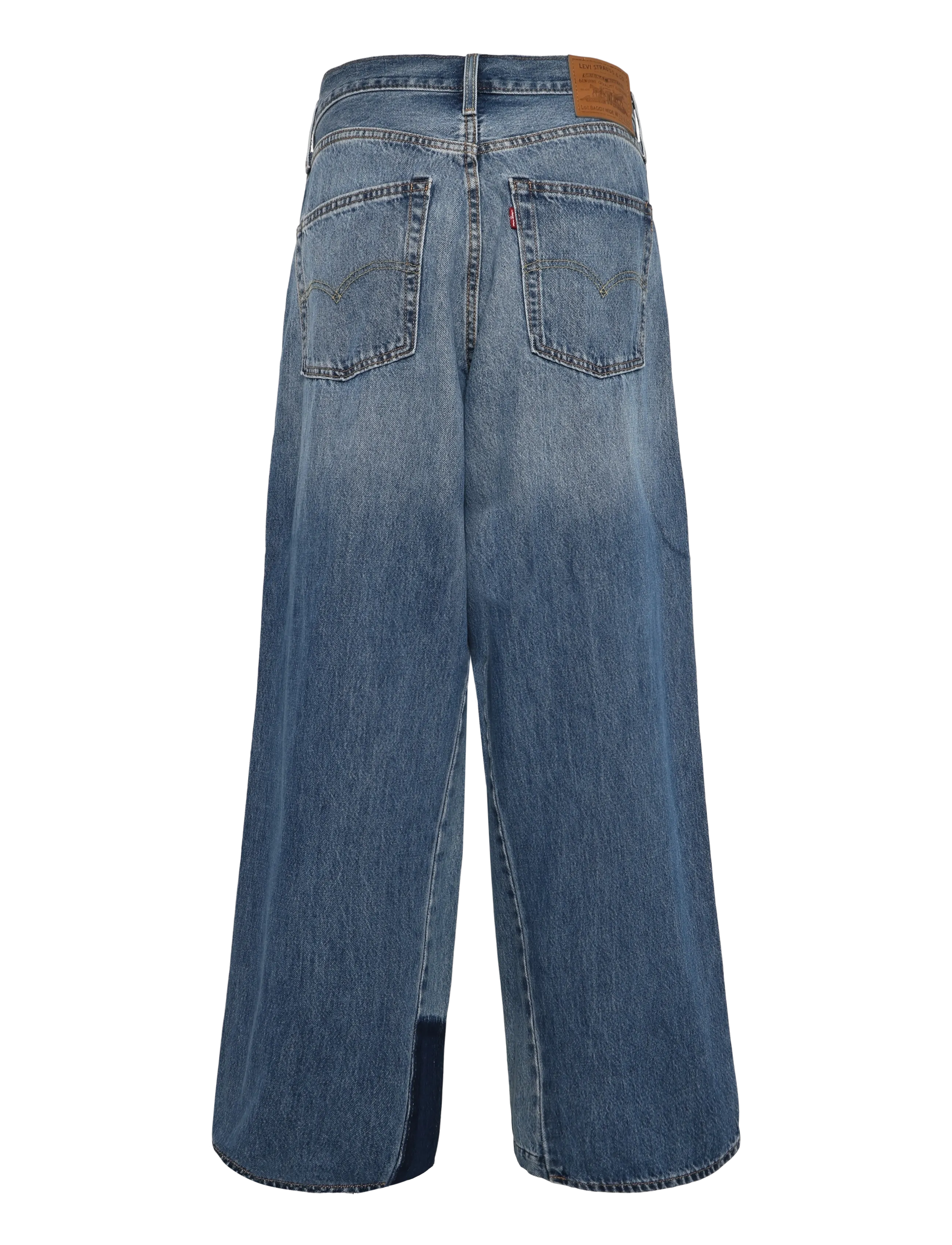 Levi's® - BAGGY WIDE LEG RAIN ALL DAY - weite jeans - med indigo - worn in - 1