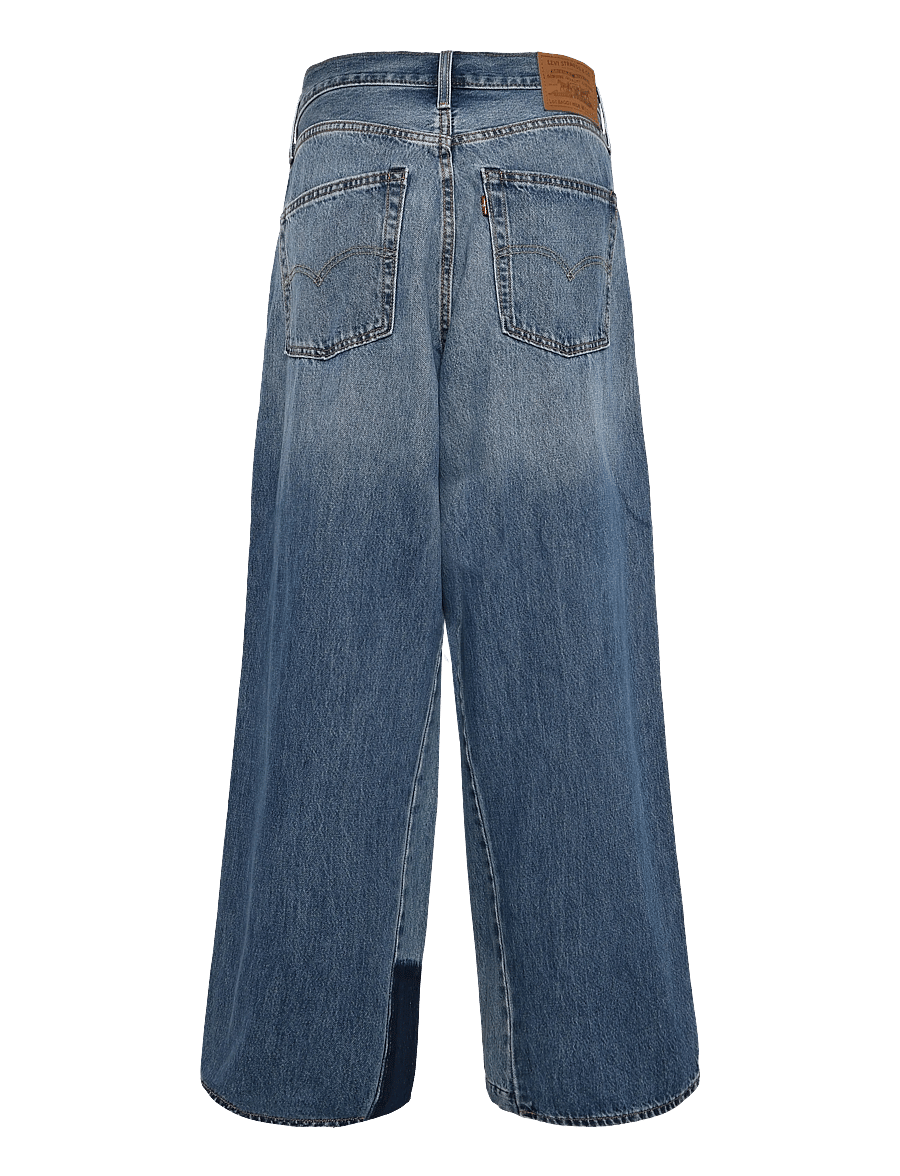 Levi's® - BAGGY WIDE LEG RAIN ALL DAY - weite jeans - med indigo - worn in - 1