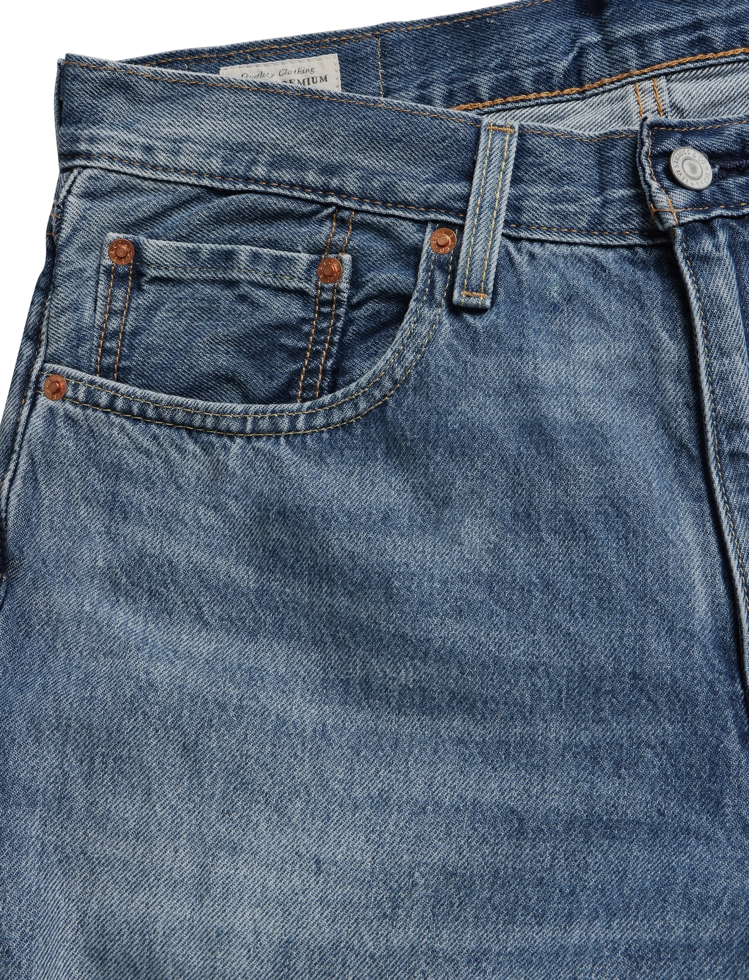 Levi's® - BAGGY WIDE LEG RAIN ALL DAY - weite jeans - med indigo - worn in - 2