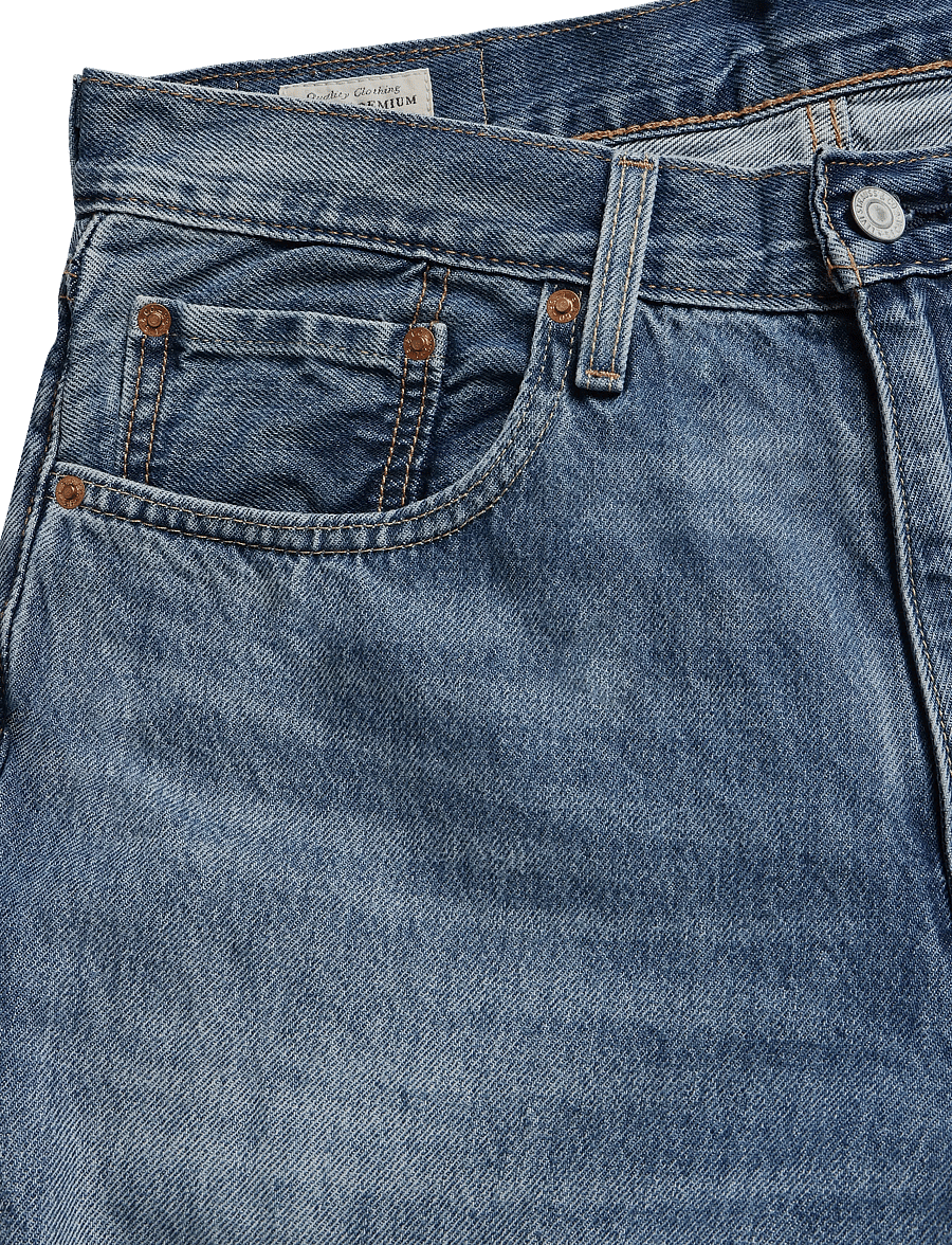 Levi's® - BAGGY WIDE LEG RAIN ALL DAY - weite jeans - med indigo - worn in - 2