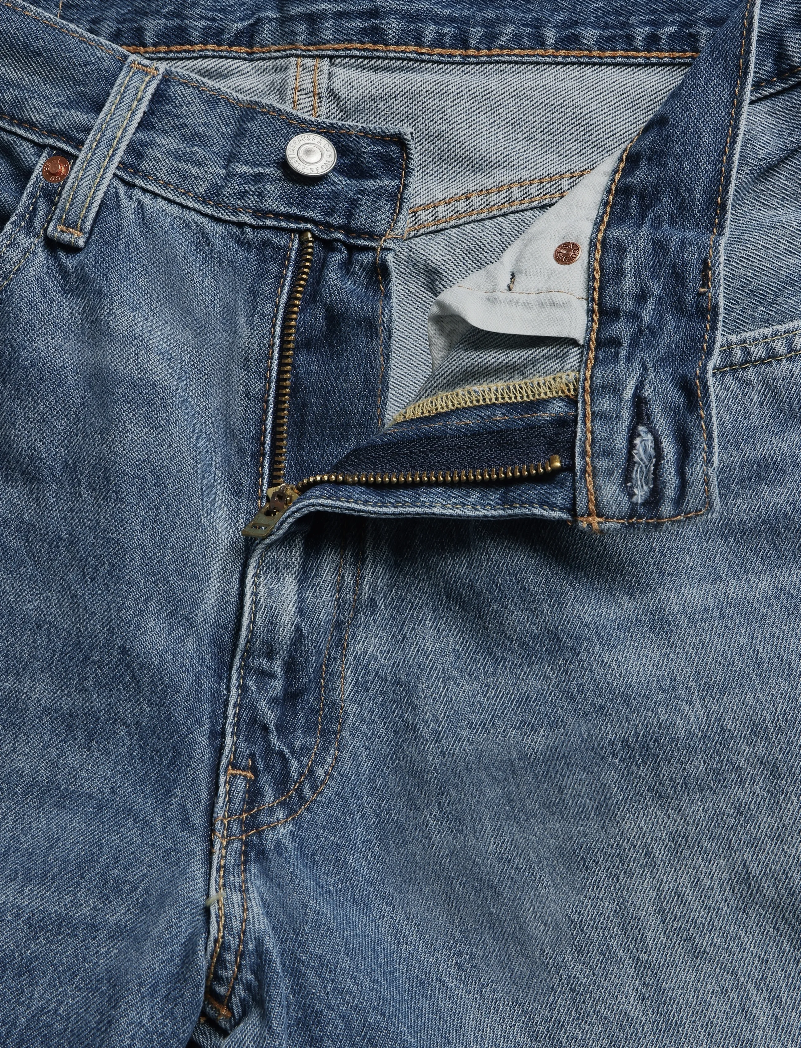 Levi's® - BAGGY WIDE LEG RAIN ALL DAY - weite jeans - med indigo - worn in - 3