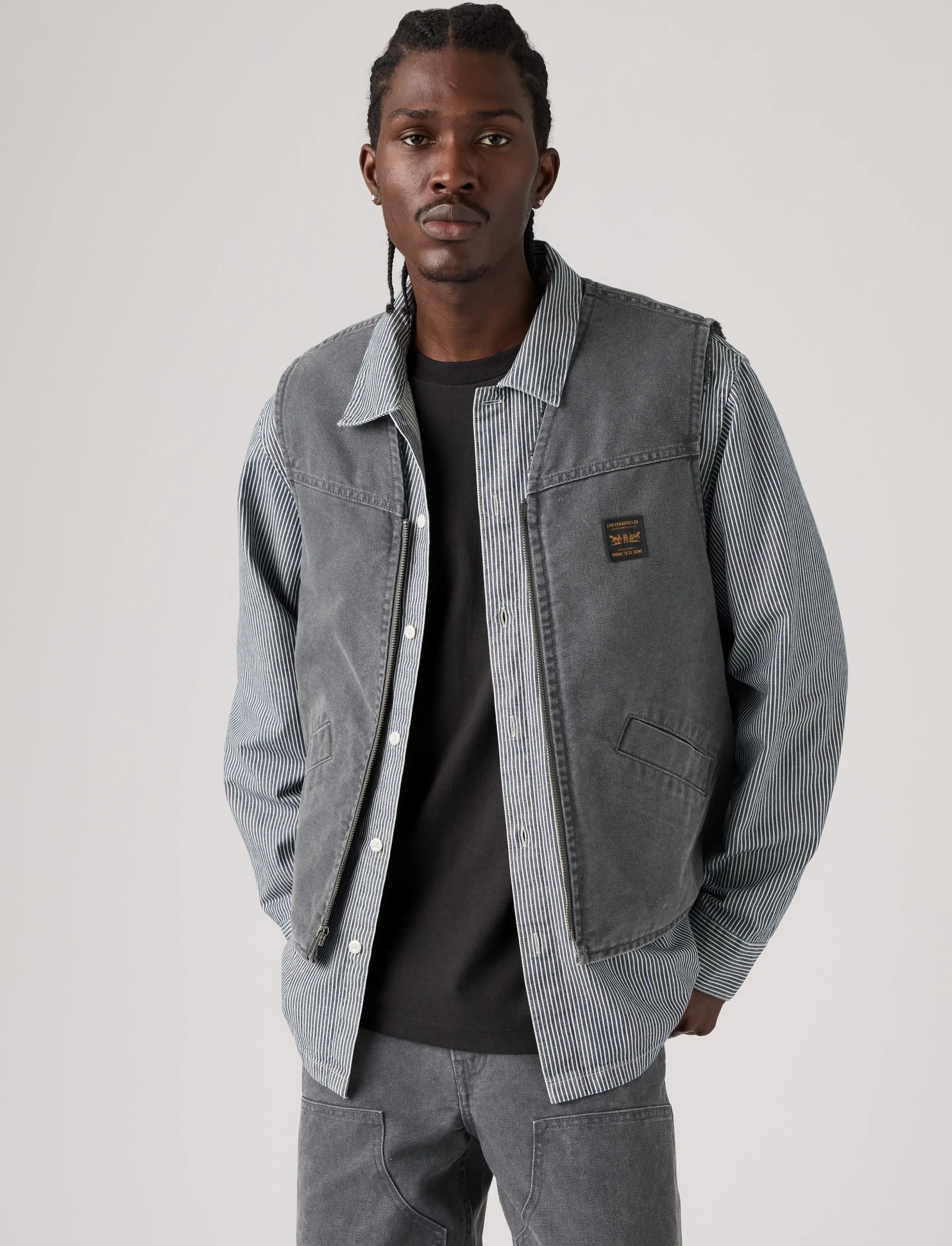Levi's® SARATOGA VEST DUO PERISCOPE BR - Riided - BLACKS / black
