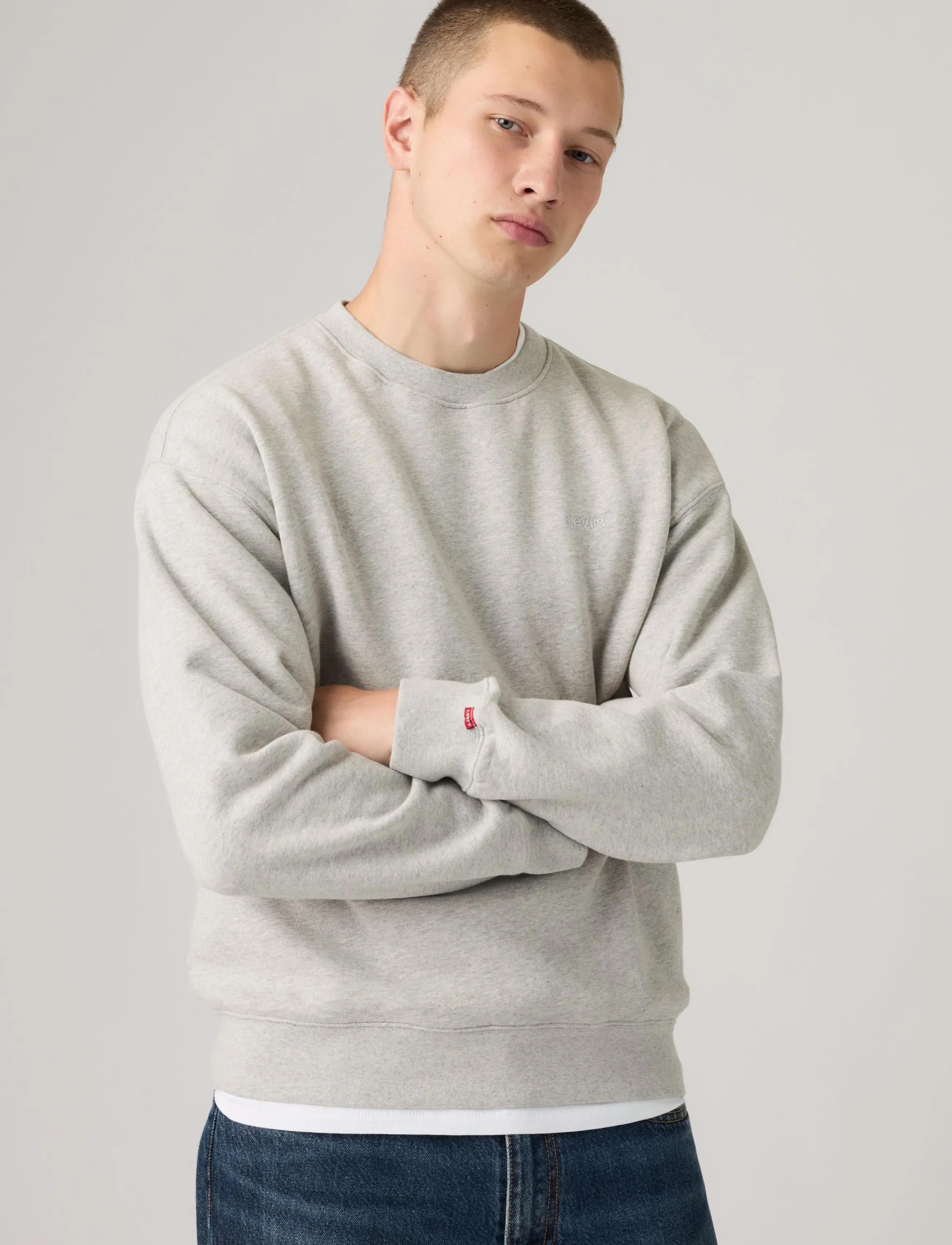 Levi's® AUTHENTIC CREWNECK SWEATSHIRT - Dressipluusid - NEUTRALS / grey
