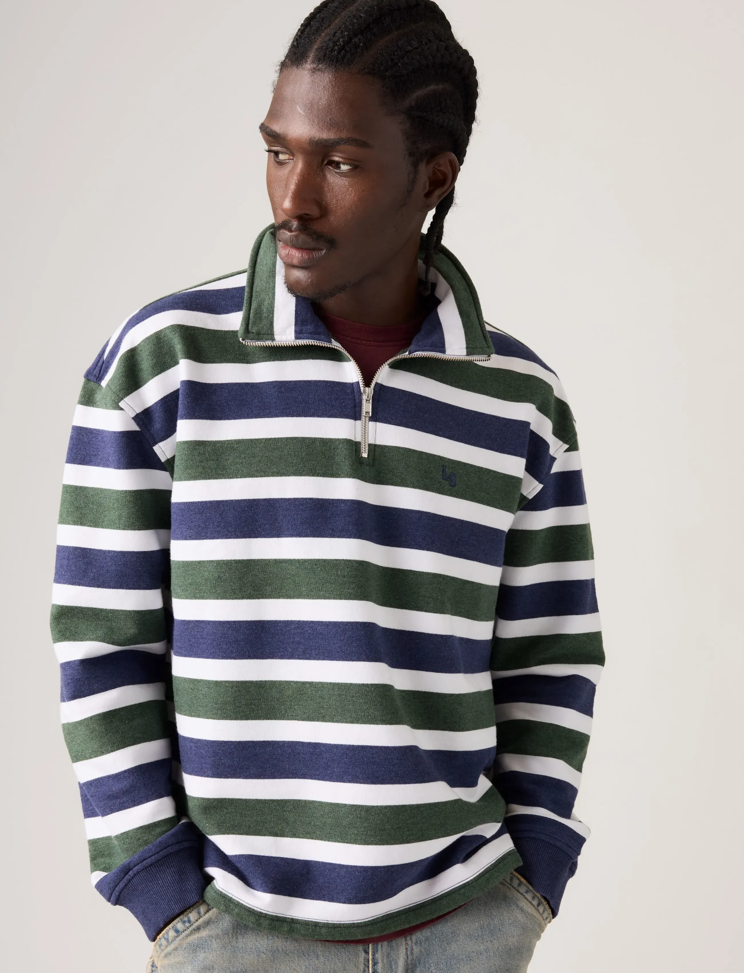 Levi's® CAMERON 1/4 ZIP KOBY STRIPE KO - Sweatshirts & Hoodies - MULTI-COLORQ / multi