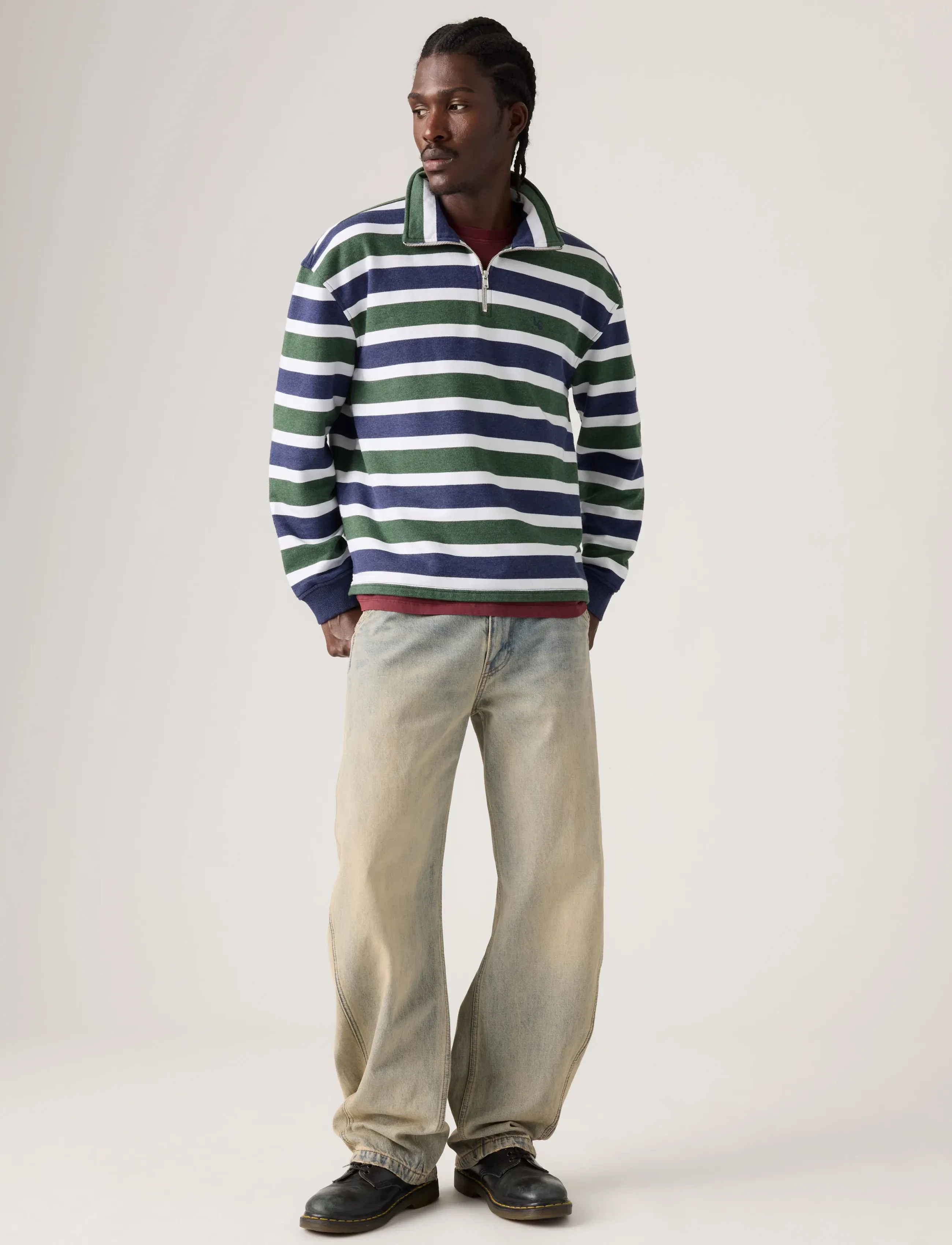 Levi's® - CAMERON 1/4 ZIP KOBY STRIPE KO - dressipluusid - multi-colorq - 3