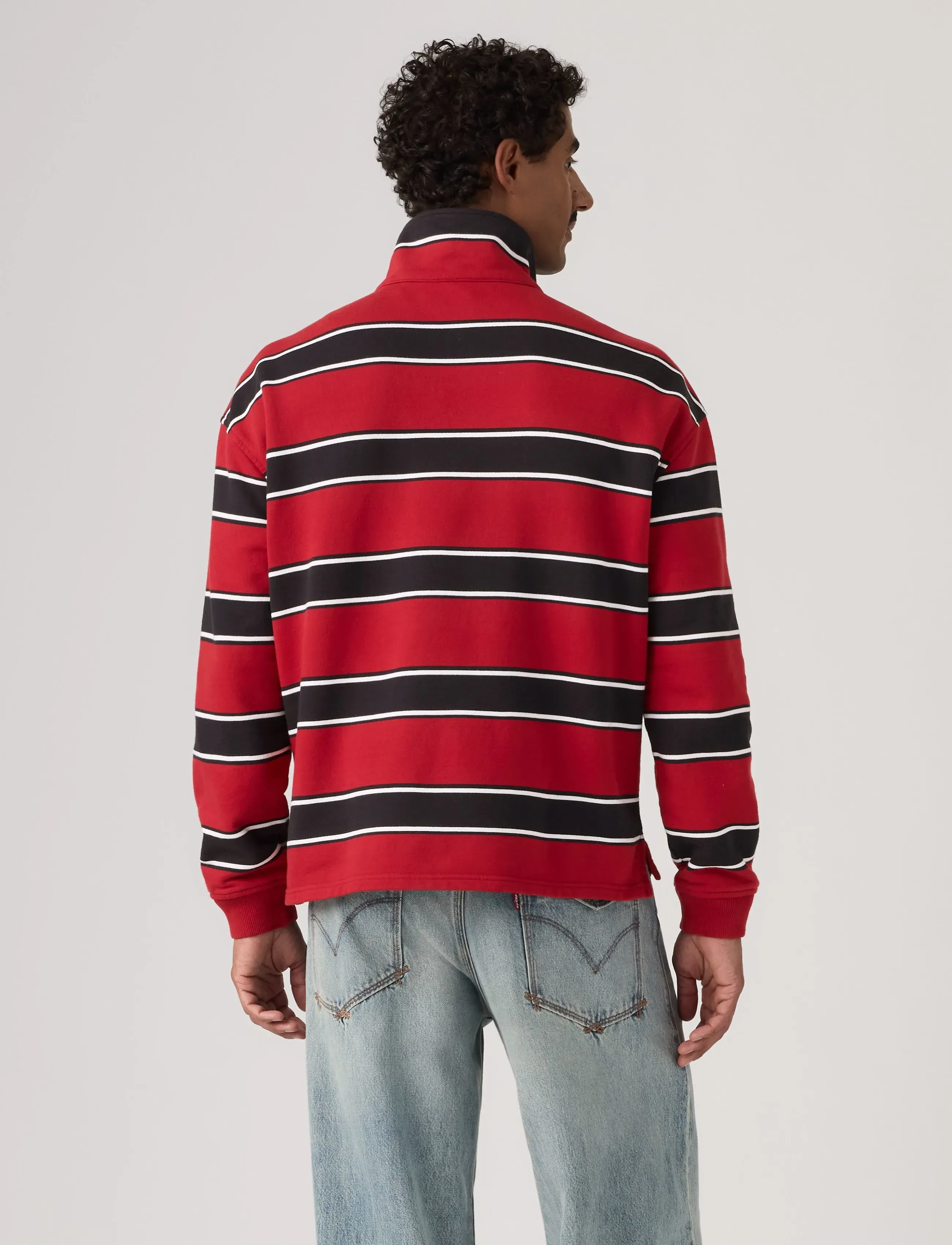 Levi's® - CAMERON 1/4 ZIP HAMERSLEY STRI - halfzip strik - reds - 4