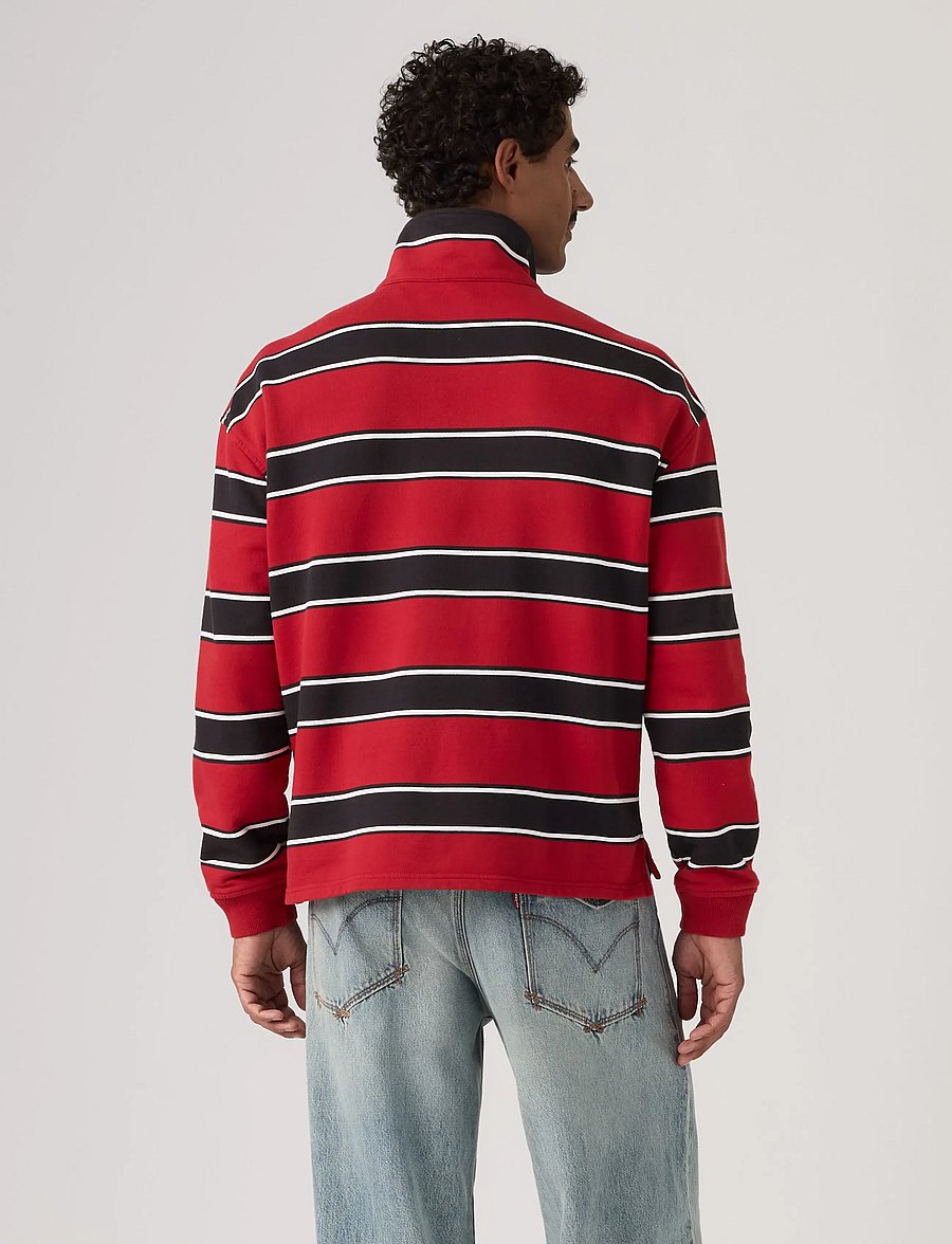 Levi's® - CAMERON 1/4 ZIP HAMERSLEY STRI - halfzip strik - reds - 4