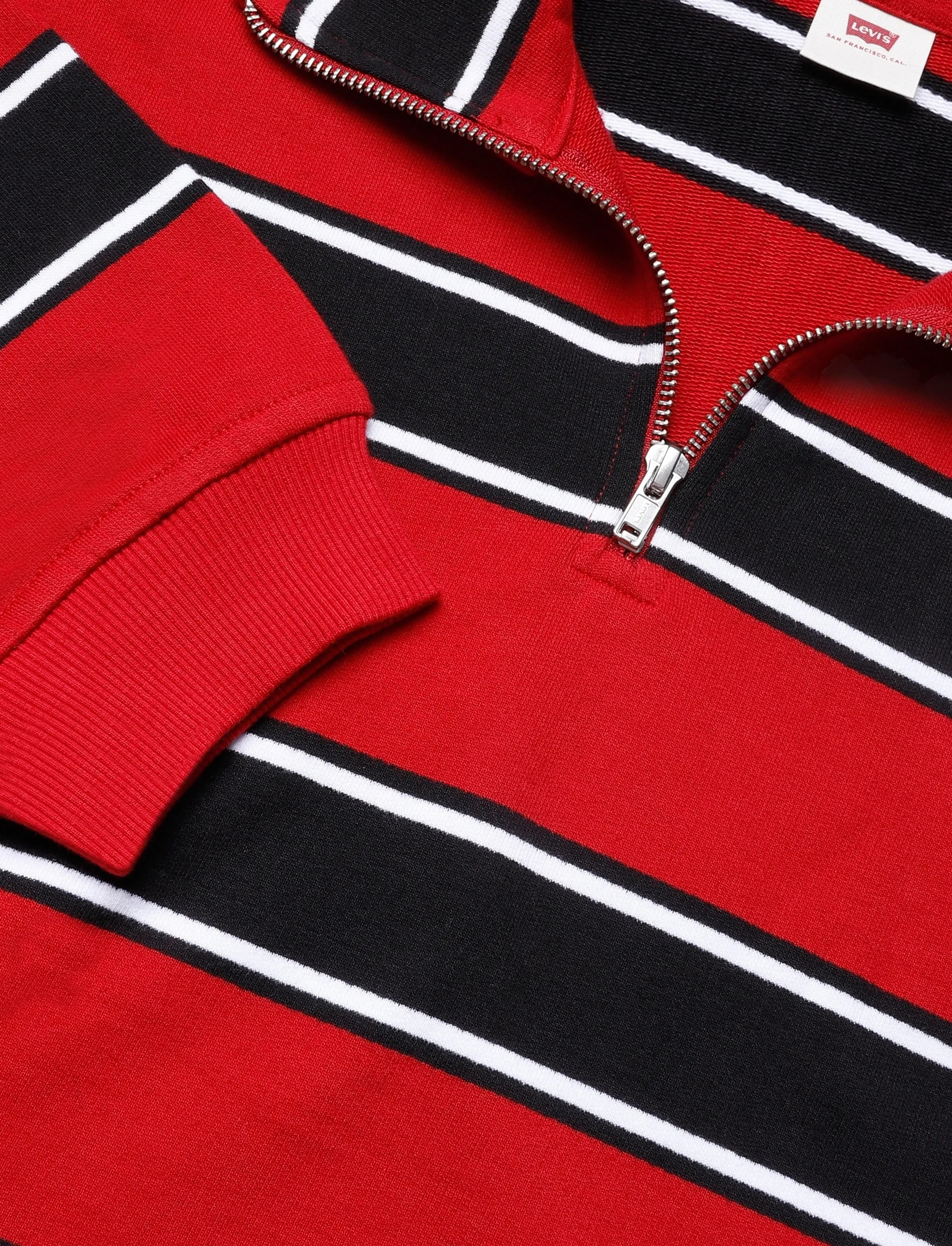 Levi's® - CAMERON 1/4 ZIP HAMERSLEY STRI - halfzip strik - reds - 2