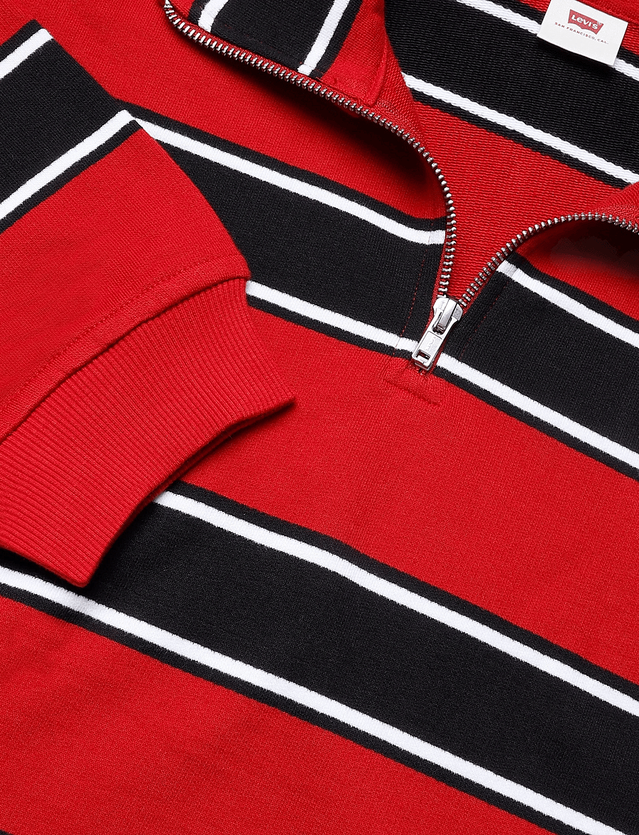 Levi's® - CAMERON 1/4 ZIP HAMERSLEY STRI - halfzip strik - reds - 2