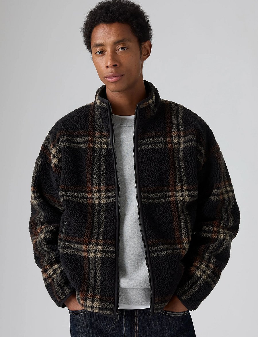 Levi's® - NOLAN SHERPA FULL ZIP VILJA WI - sügisjoped - browns - 0