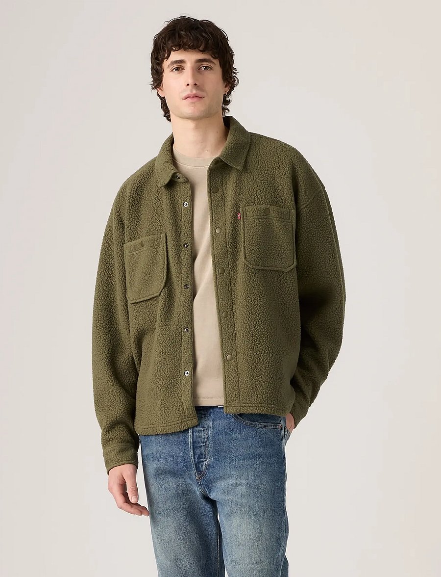 Levi's® - SHERPA SOFT WORKER OLIVE NIGHT - fleece-pullover - greens - 3