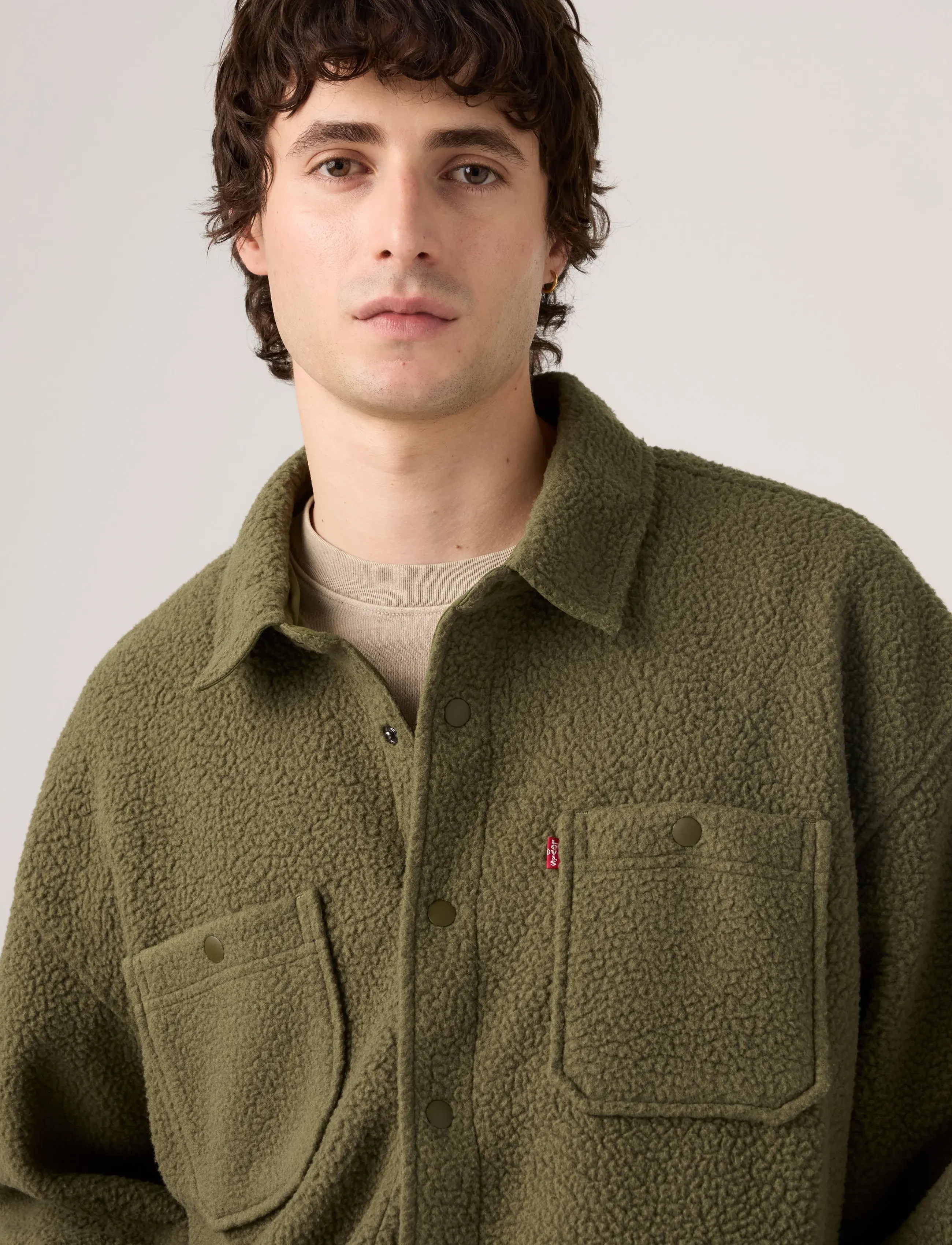 LEVIS ® Sherpa Soft Worker Olive Night skjortor & blusar herr – bild 4