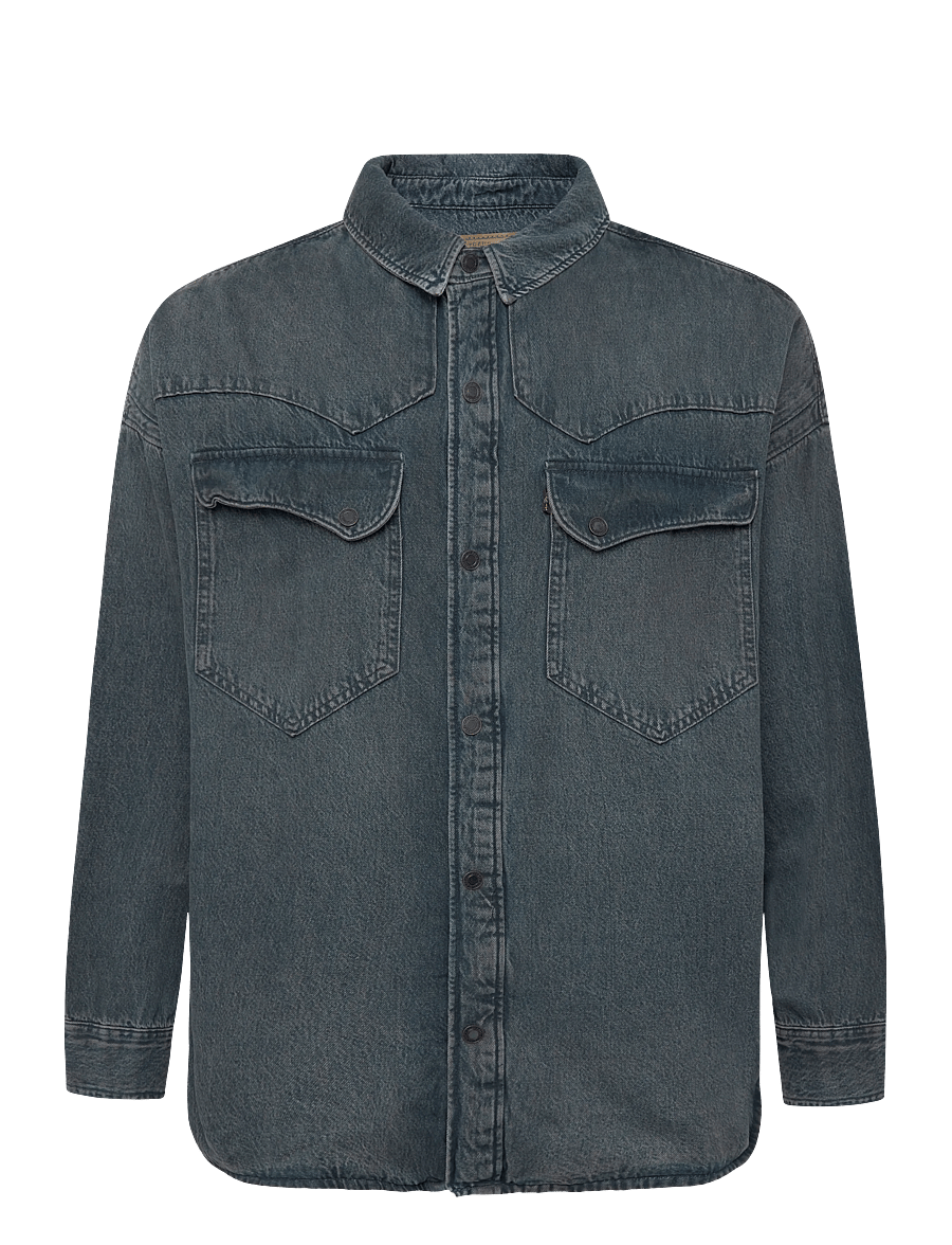 Levi's® - LENOX WESTERN OVERSHIRT LATE N - overshirts - dark indigo - worn in - 1