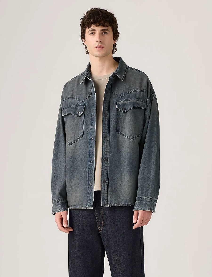 Levi's® - LENOX WESTERN OVERSHIRT LATE N - overshirts - dark indigo - worn in - 3