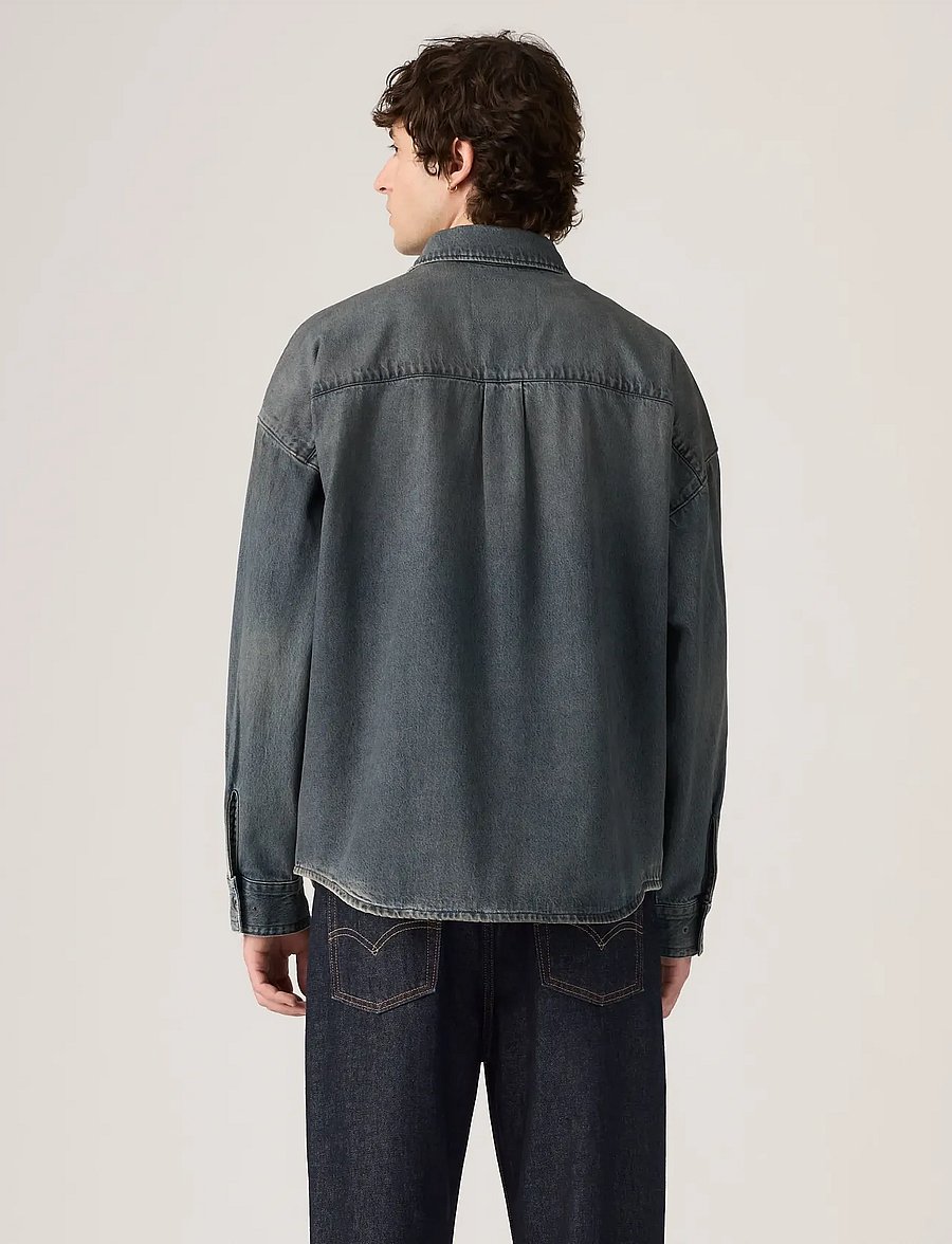 Levi's® - LENOX WESTERN OVERSHIRT LATE N - overshirts - dark indigo - worn in - 4