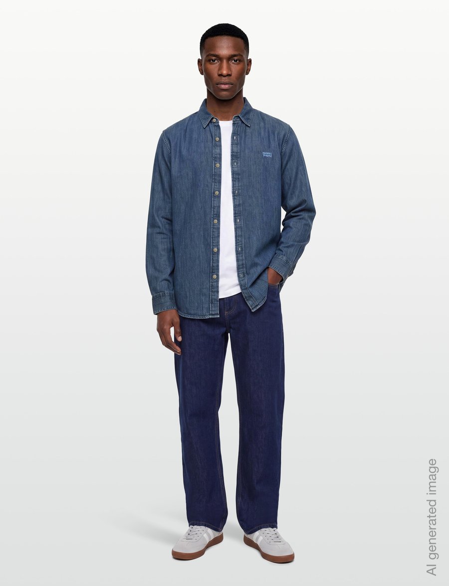 Levi's® - BATTERY HOUSEMARK STANDARD TOM - teksasärgid - med indigo - flat finish - 0