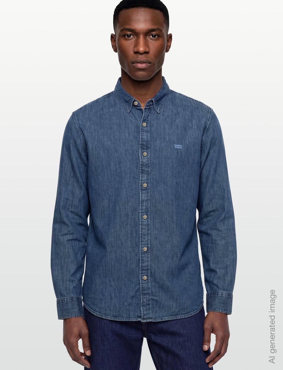 Levi's® - BATTERY HOUSEMARK STANDARD TOM - teksasärgid - med indigo - flat finish - 3