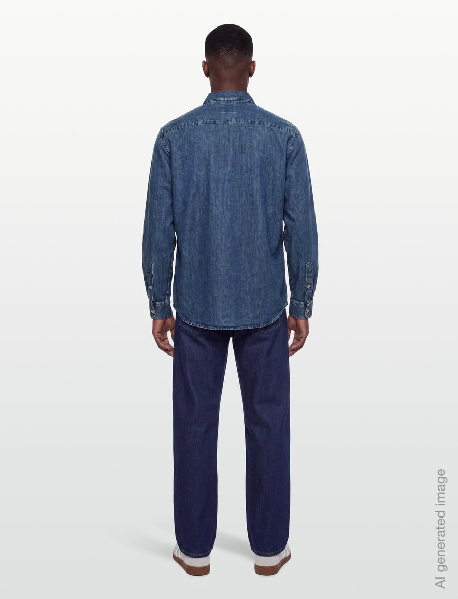 Levi's® - BATTERY HOUSEMARK STANDARD TOM - teksasärgid - med indigo - flat finish - 4