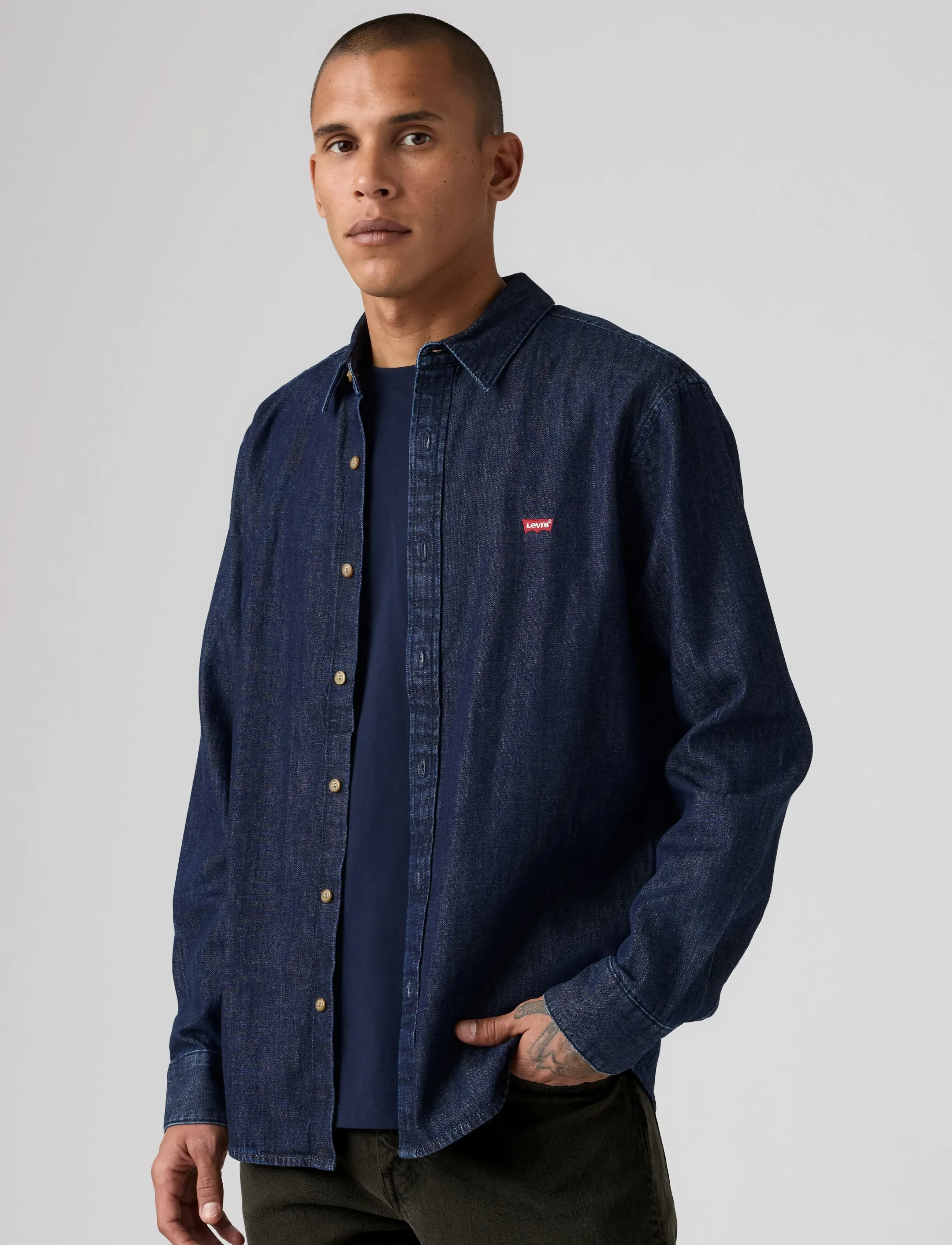 Levi's® BATTERY HOUSEMARK STANDARD JAC - Streetwear - DARK INDIGO - FLAT FINISH / navy