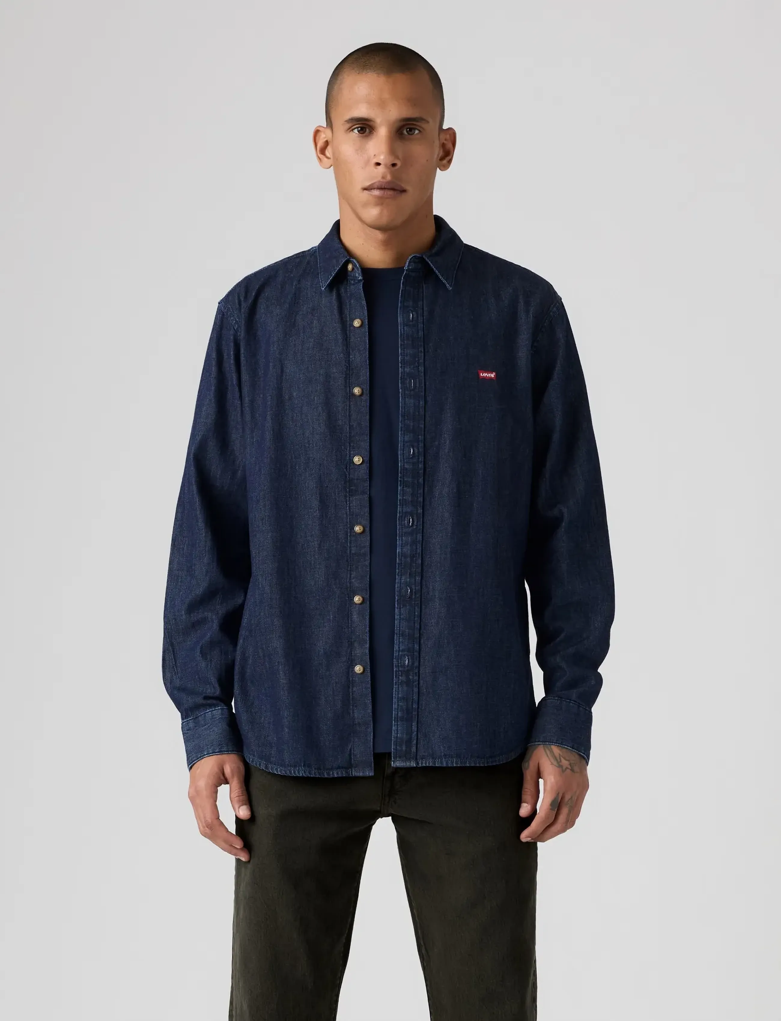Levi's® - BATTERY HOUSEMARK STANDARD JAC - jeanshemden - dark indigo - flat finish - 3