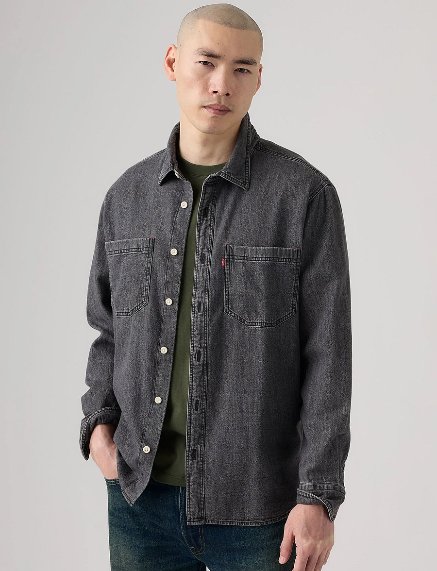 Levi's® - MARIPOSA WORKER SHIRLEY WASHED - denim shirts - blacks - 0