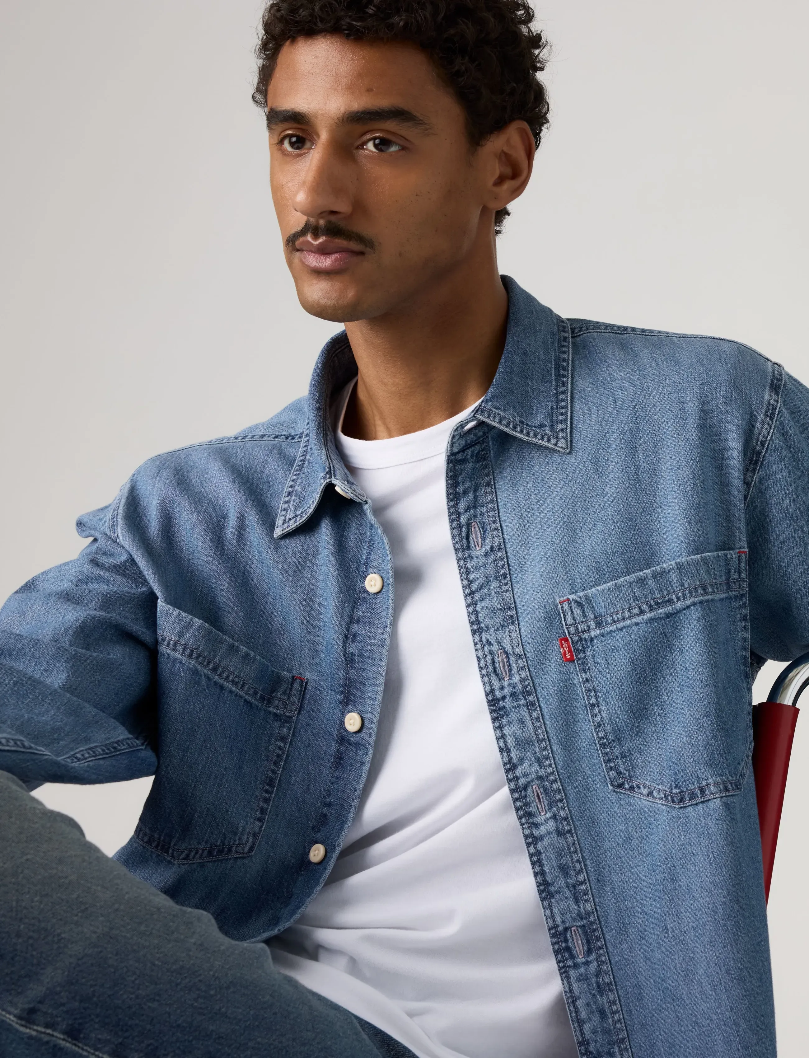 Levi's® - MARIPOSA WORKER ANI MID WASH - julklappar under 1000kr - med indigo - flat finishs - 0