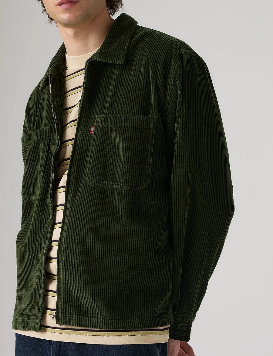 Levi's® - PORTS ZIP UP ROSIN - corduroy overhemden - blacks - 3
