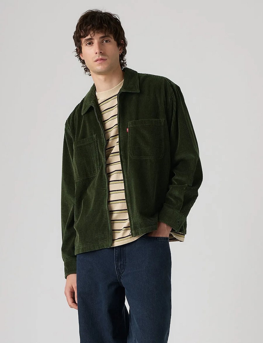 Levi's® - PORTS ZIP UP ROSIN - corduroy overhemden - blacks - 4