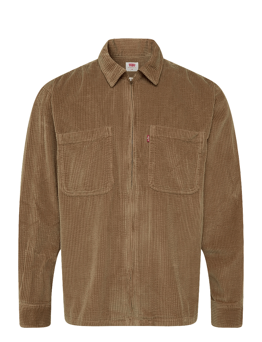 Levi's® - PORTS BOXY ZIP UP FOXTROT BROW - corduroy shirts - neutrals - 0
