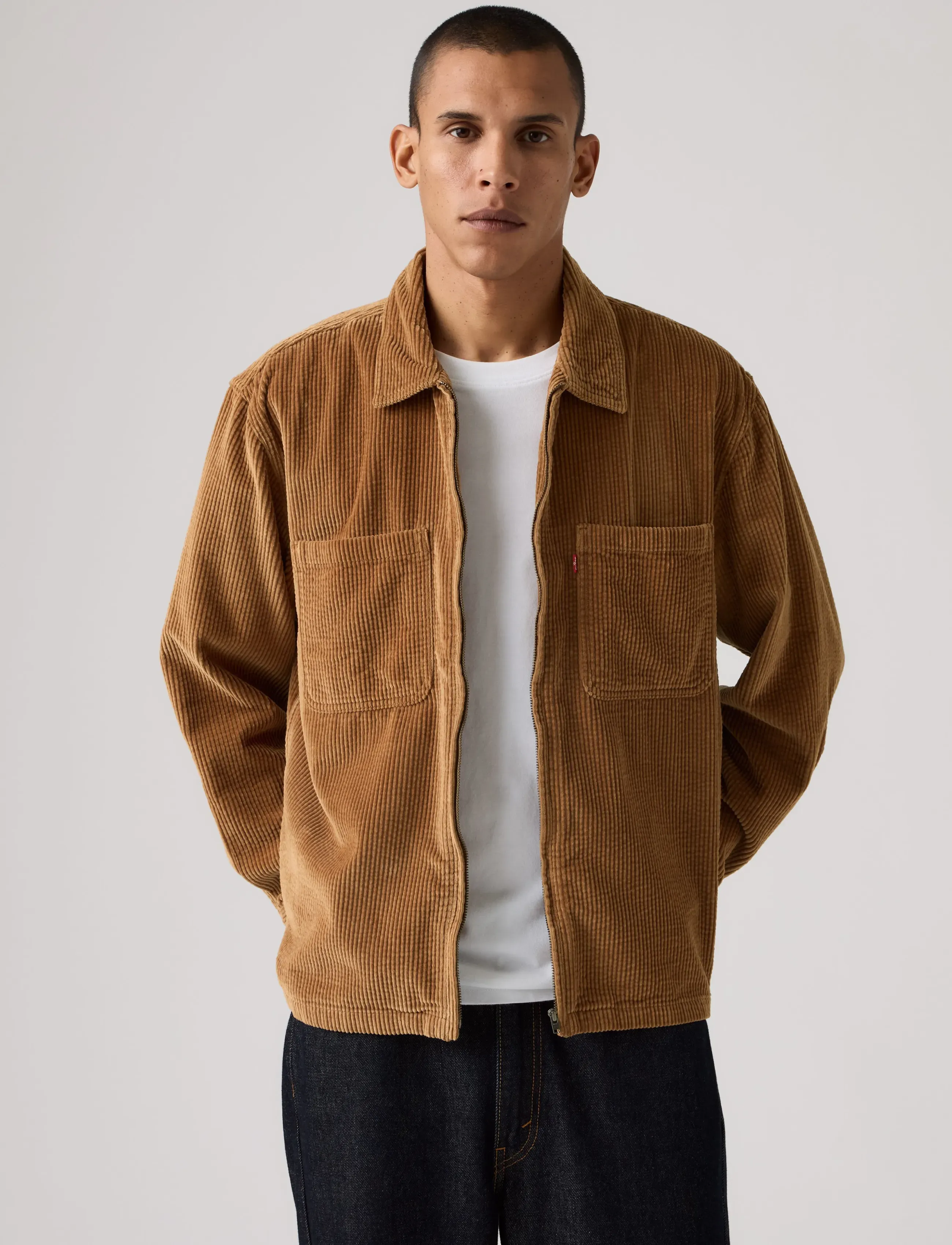 Levi's® - PORTS BOXY ZIP UP FOXTROT BROW - herbstliche kleidung - neutrals - 0