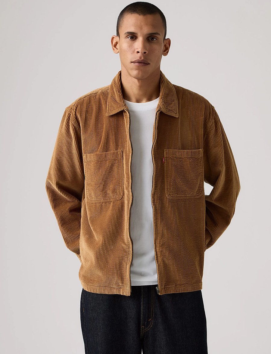 Levi's® - PORTS BOXY ZIP UP FOXTROT BROW - Überhemden - neutrals - 0