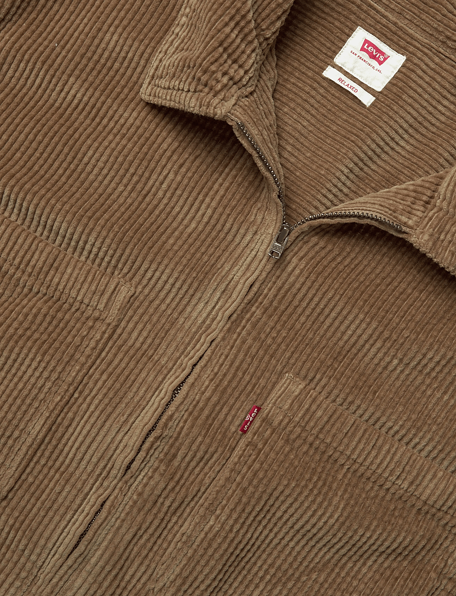 Levi's® - PORTS BOXY ZIP UP FOXTROT BROW - corduroy shirts - neutrals - 2