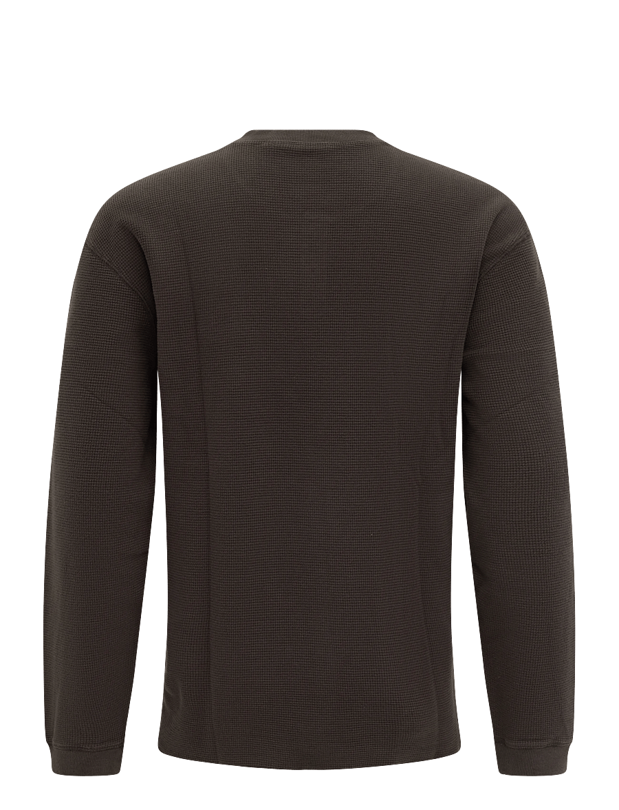 Levi's® - LS RLX BUTTON HENLEY COFFEE - pikkade varrukatega t-särgid - browns - 2