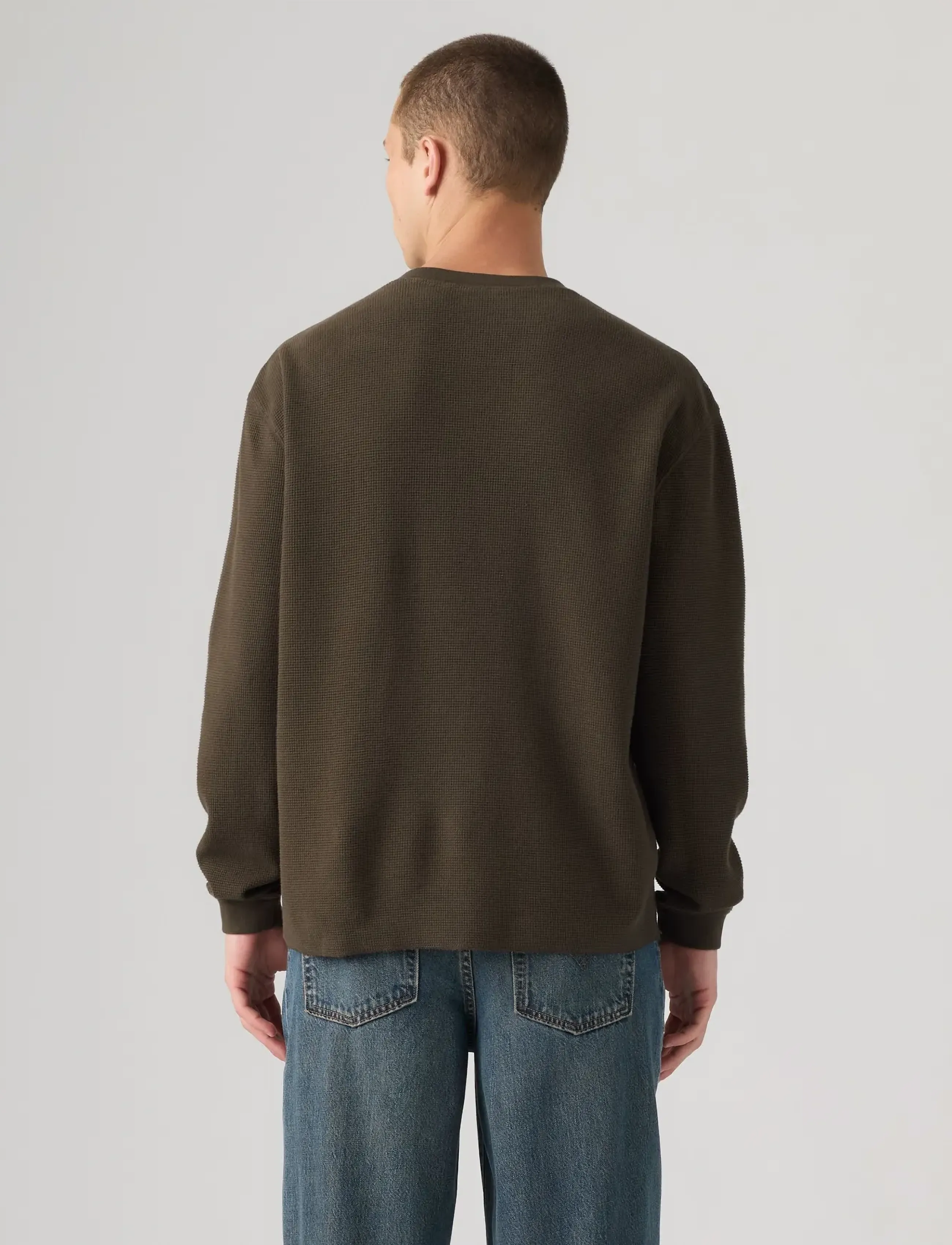 Levi's® - LS RLX BUTTON HENLEY COFFEE - pikkade varrukatega t-särgid - browns - 4