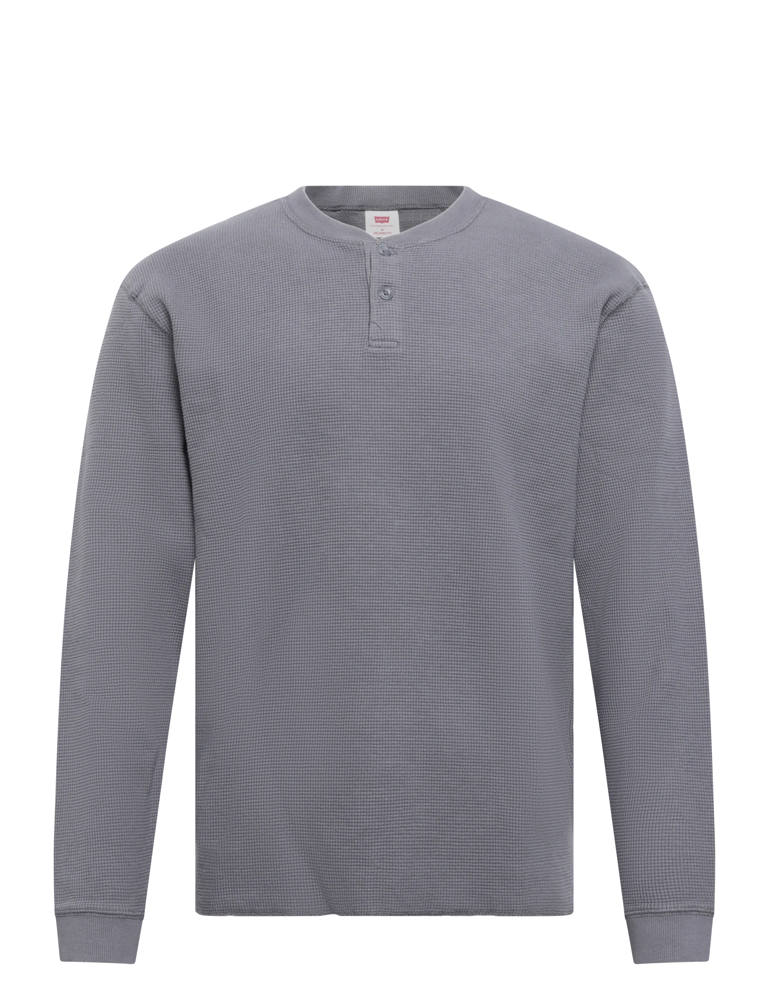 Levi's® - LS RLX BUTTON HENLEY SMOKED PE - langärmelige t-shirts - greys - 1