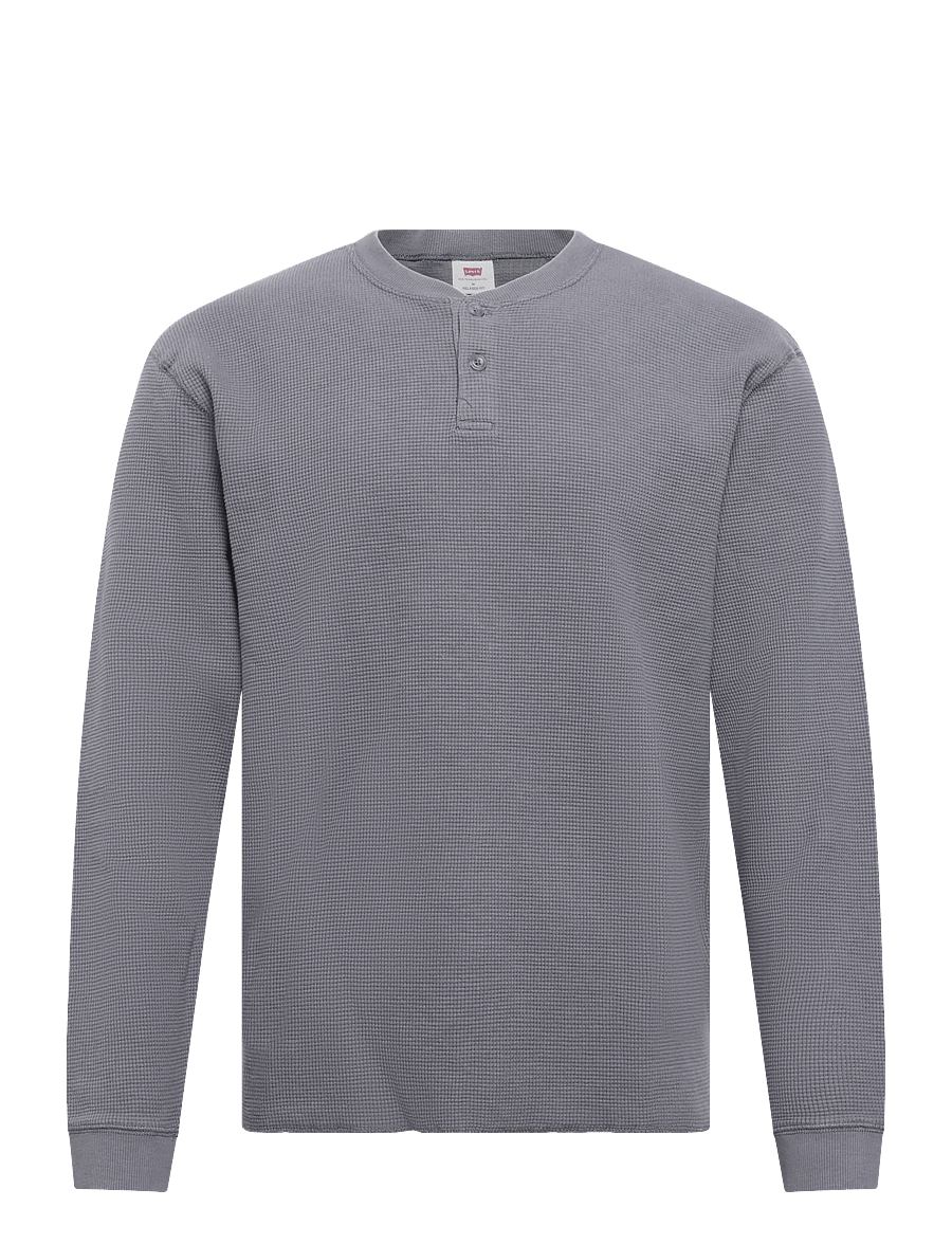 Levi's® - LS RLX BUTTON HENLEY SMOKED PE - langärmelige t-shirts - greys - 1