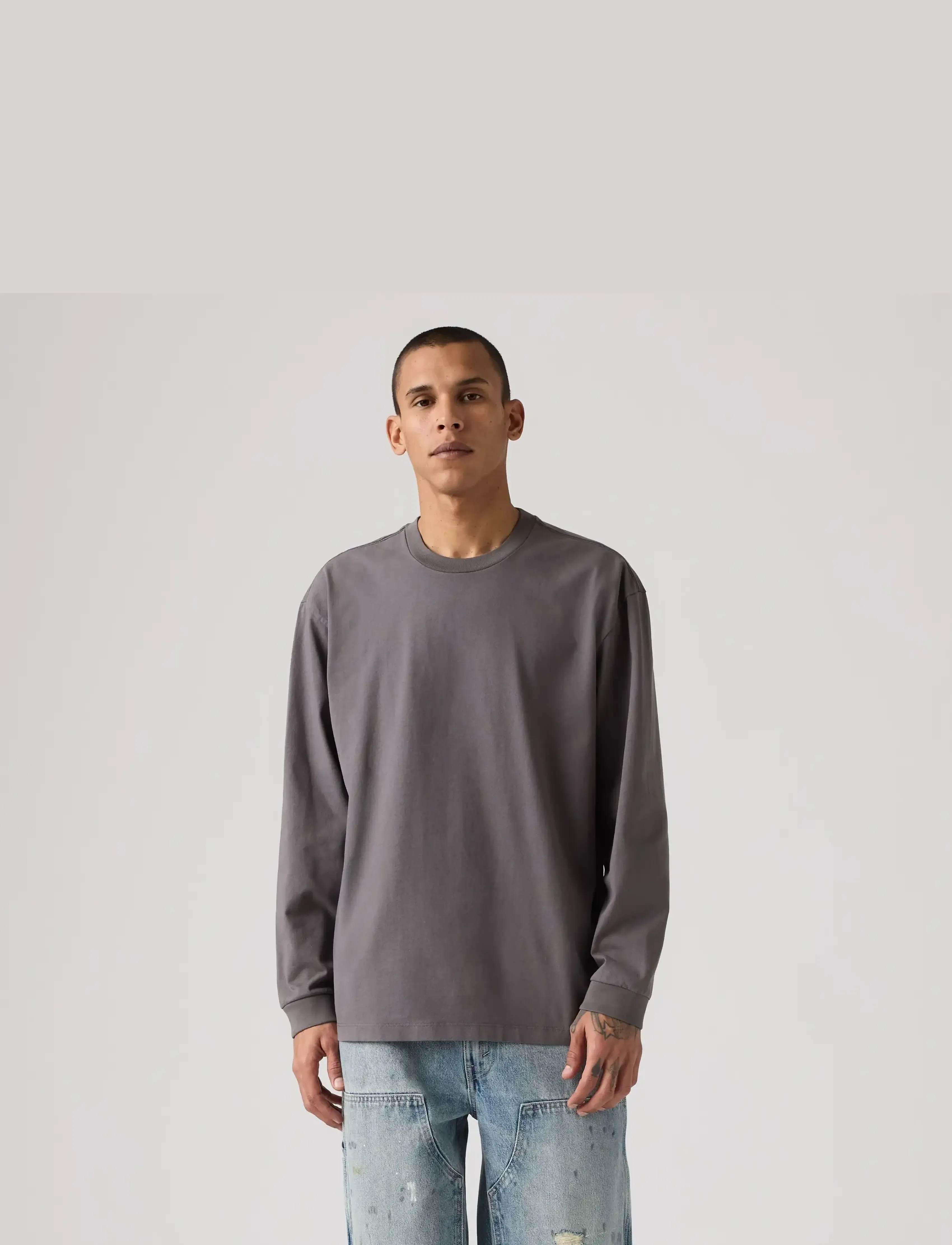Levi's® - LS WORKWEAR TEE VOLCANIC GLASS - pikkade varrukatega t-särgid - greys - 4