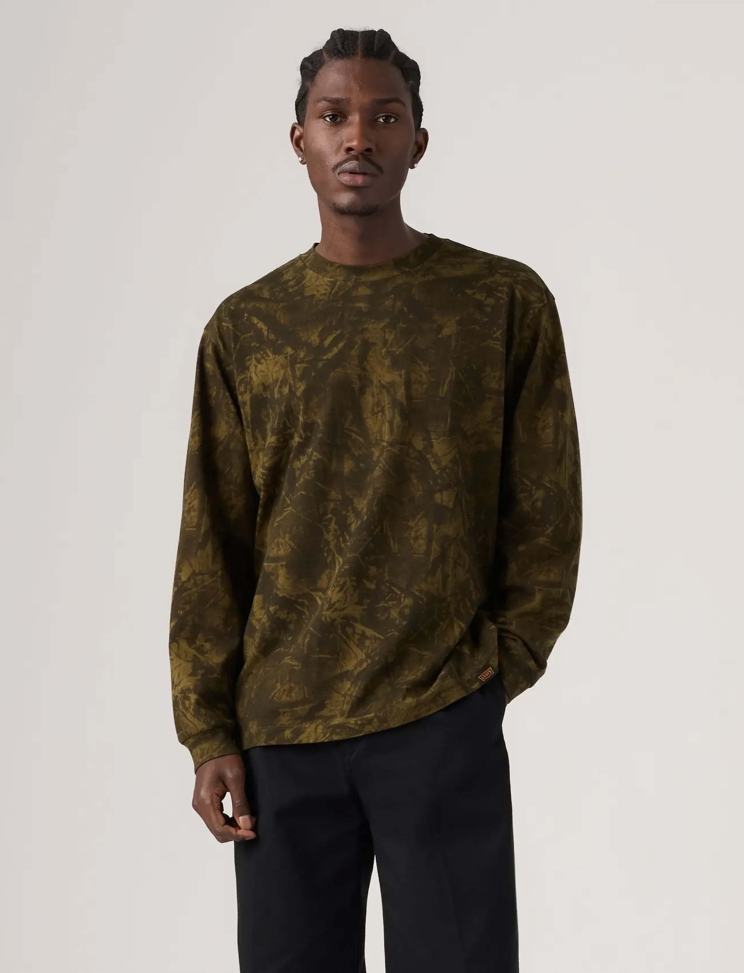 Levi's® - LS WORKWEAR TEE RALEIGH CAMO D - greens - 3
