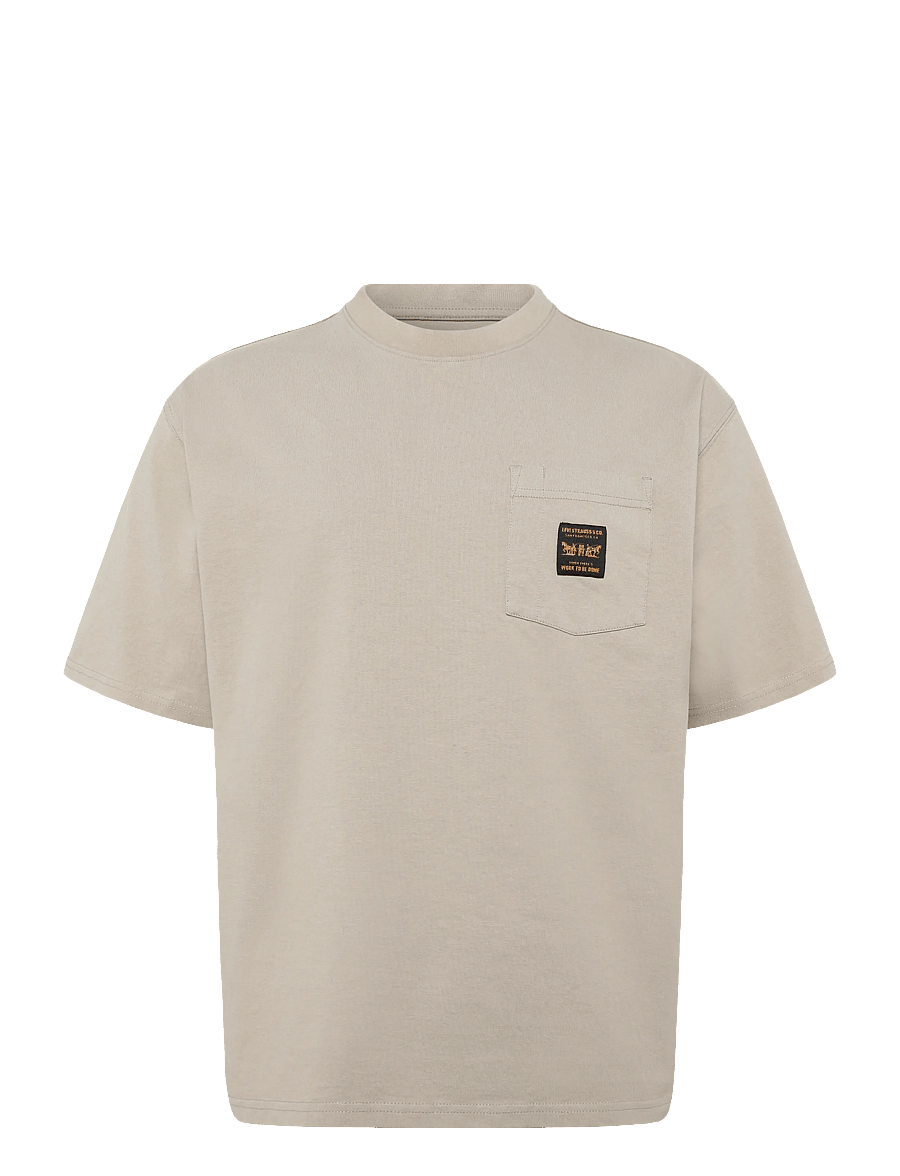 Levi's® - SS WORKWEAR PKT TEE TRENCH COA - kurzärmelige t-shirts - neutrals - 0