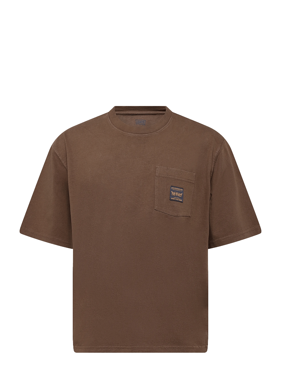 Levi's® - SS WORKWEAR PKT TEE DESERT PAL - kurzärmelige t-shirts - neutrals - 0