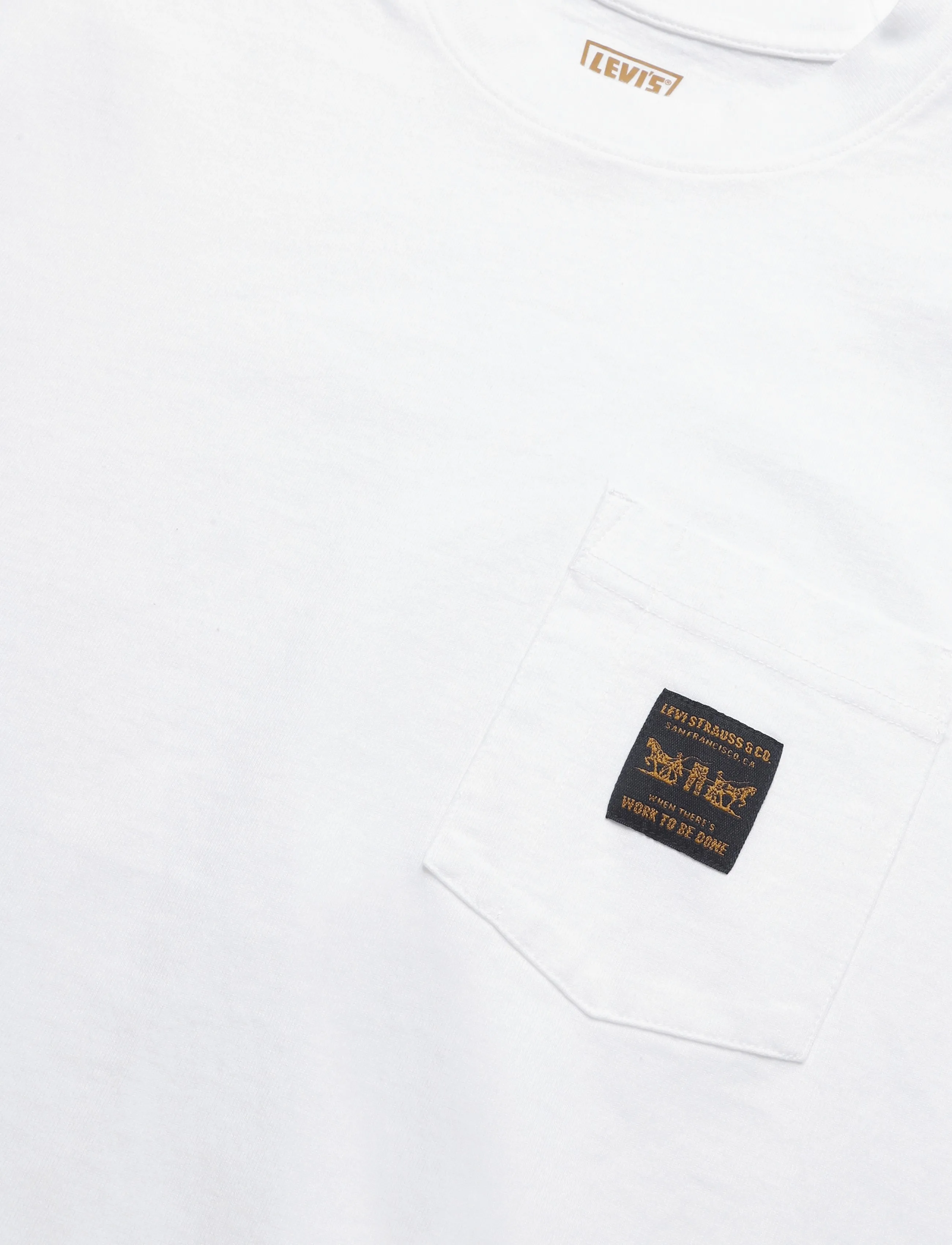 Levi's® - SS WORKWEAR PKT TEE BRIGHT WHI - kurzärmelige t-shirts - whites - 2